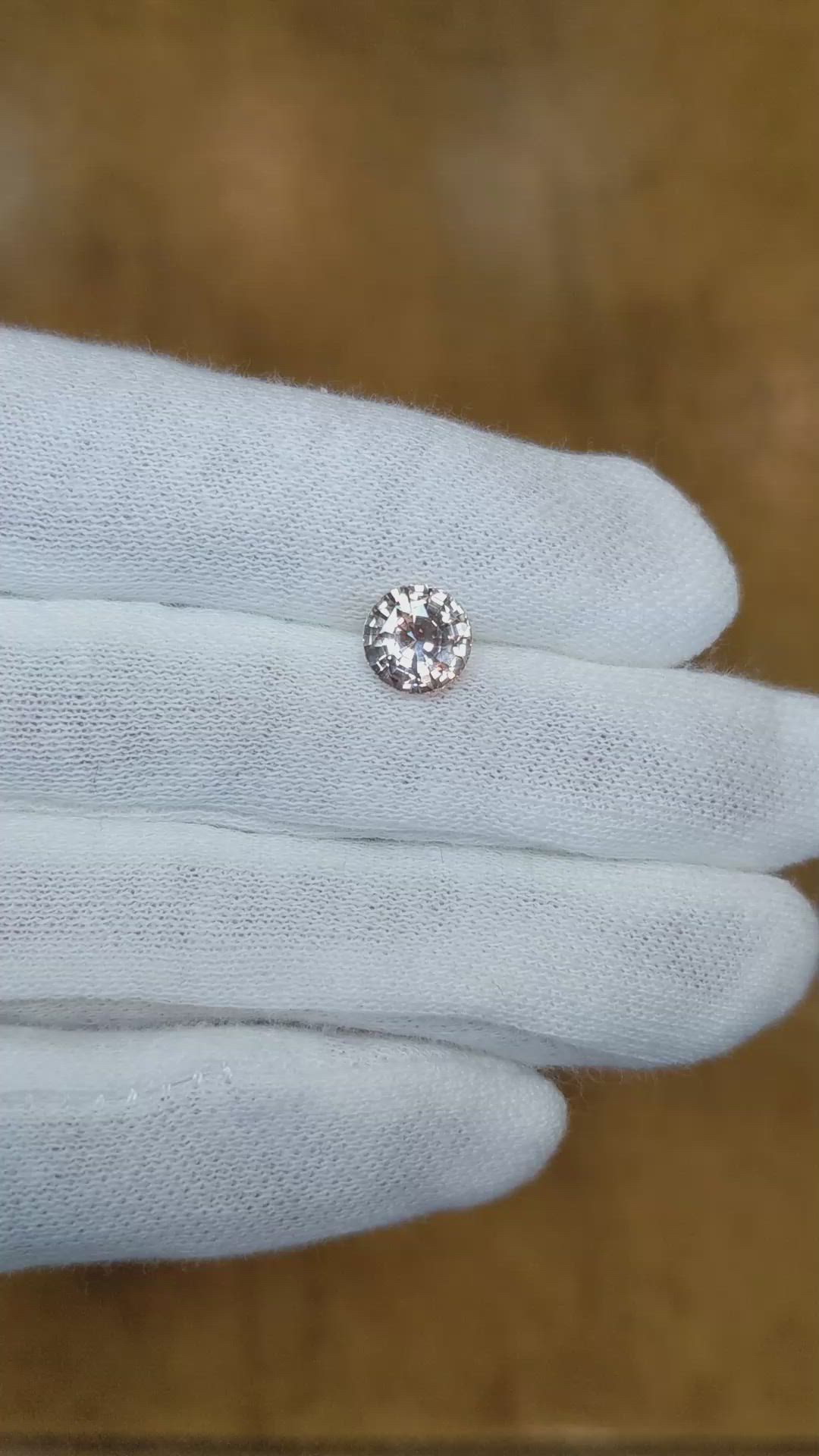 2.05 Ct. Peach Sapphire from Ceylon (Sri Lanka) Size Video