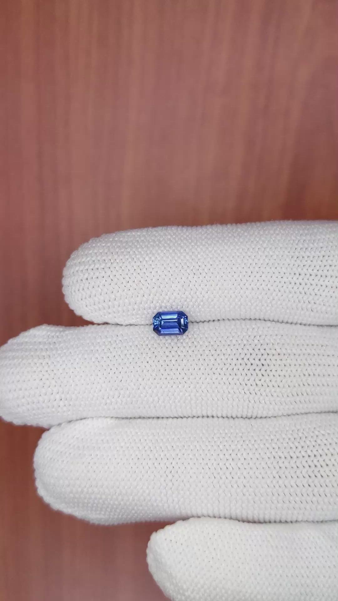 0.74 Ct. Blue Sapphire from Ceylon (Sri Lanka) Size Video