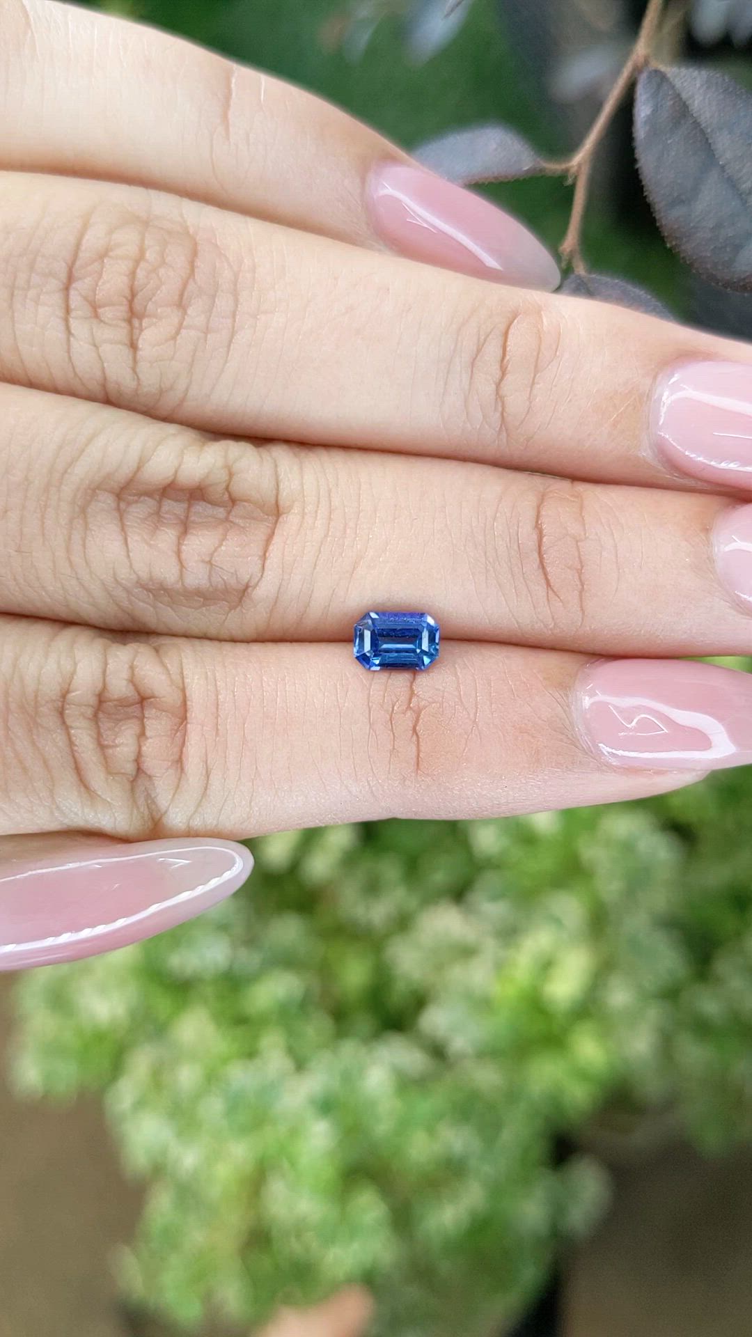 0.74 Ct. Blue Sapphire from Ceylon (Sri Lanka) Size Video