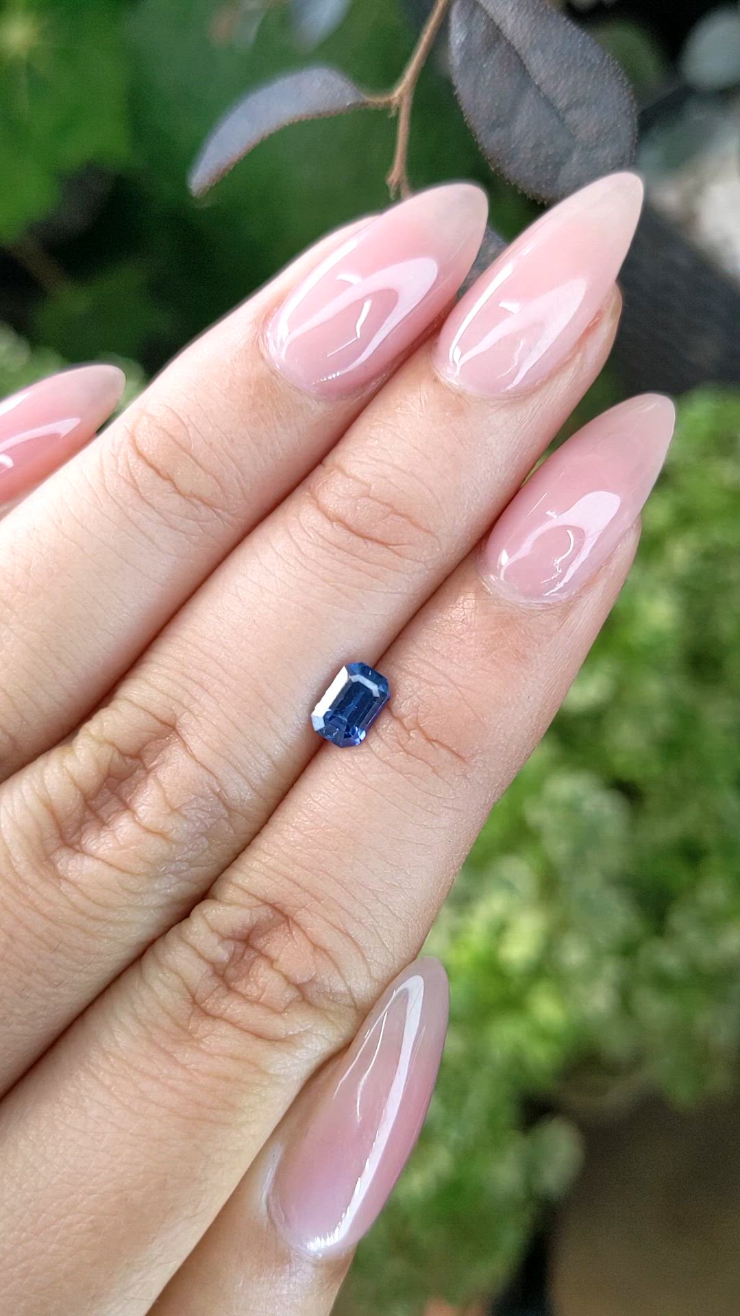 0.74 Ct. Blue Sapphire from Ceylon (Sri Lanka) Size Video