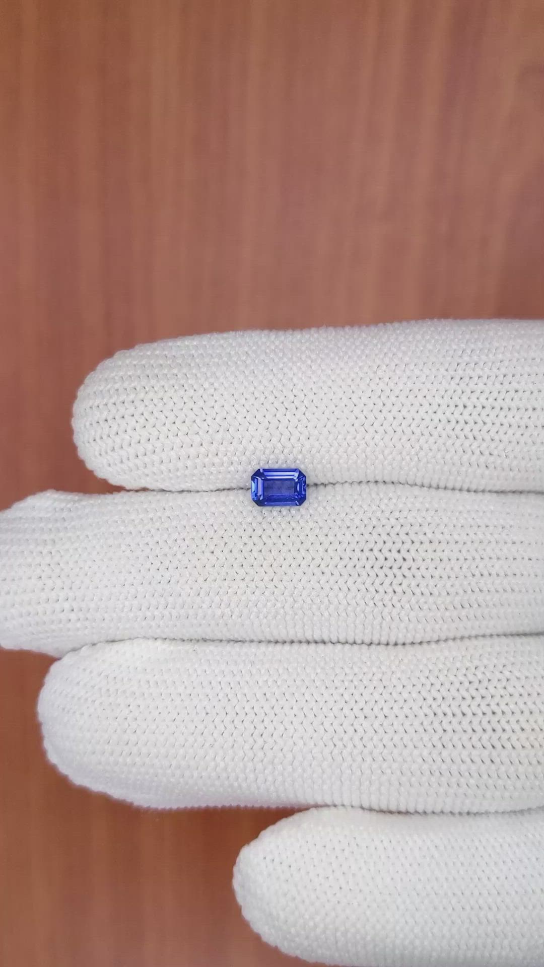 0.62 Ct. Blue Sapphire from Ceylon (Sri Lanka) Size Video