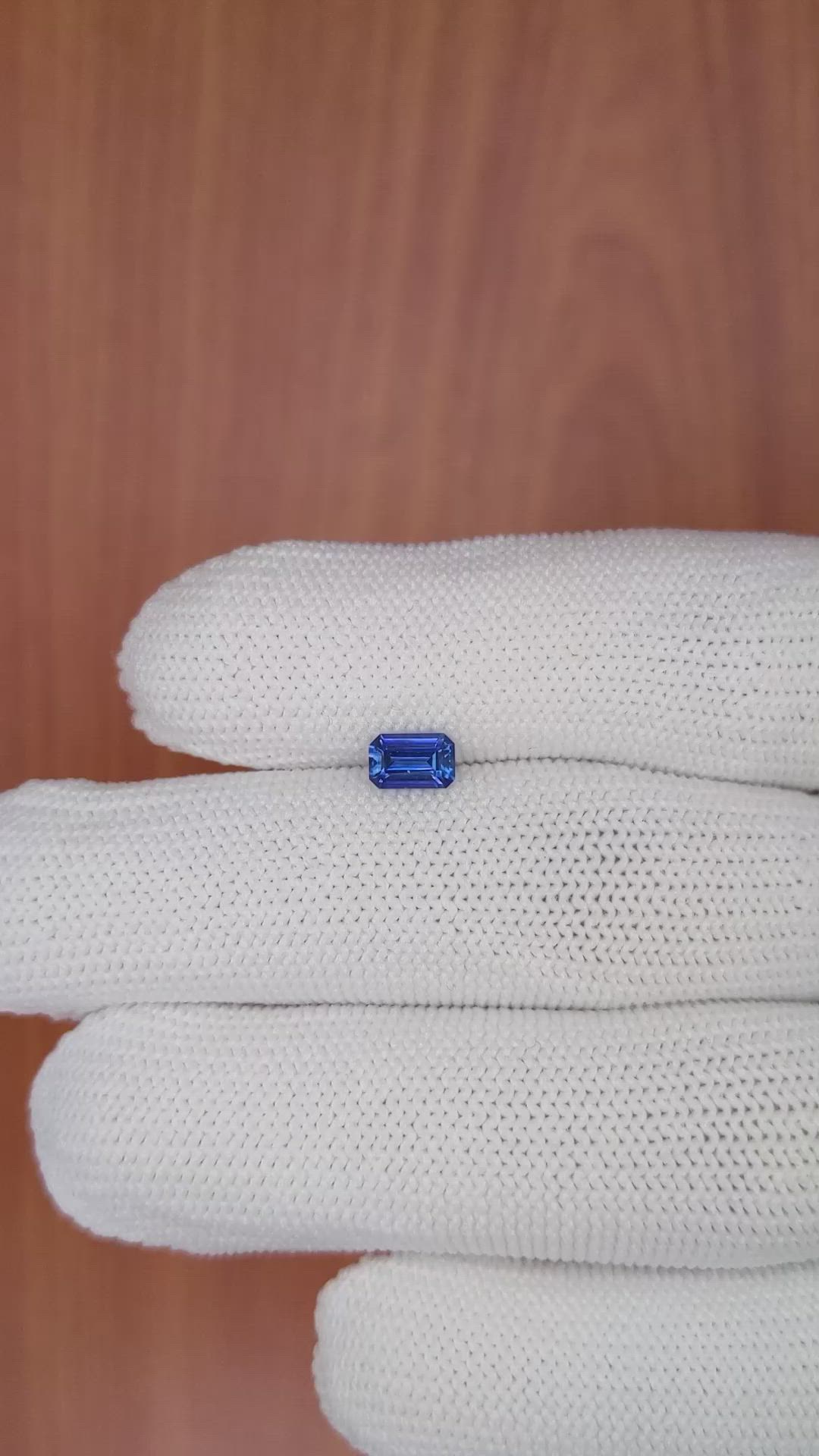 0.62 Ct. Blue Sapphire from Ceylon (Sri Lanka) Size Video