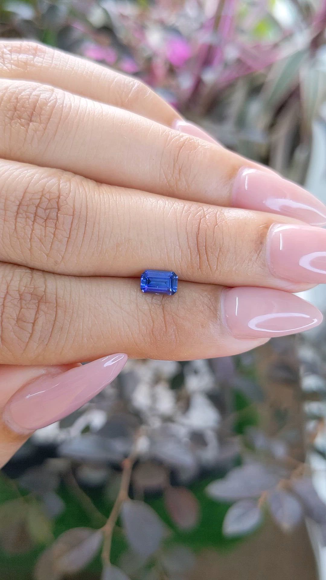 0.62 Ct. Blue Sapphire from Ceylon (Sri Lanka) Size Video