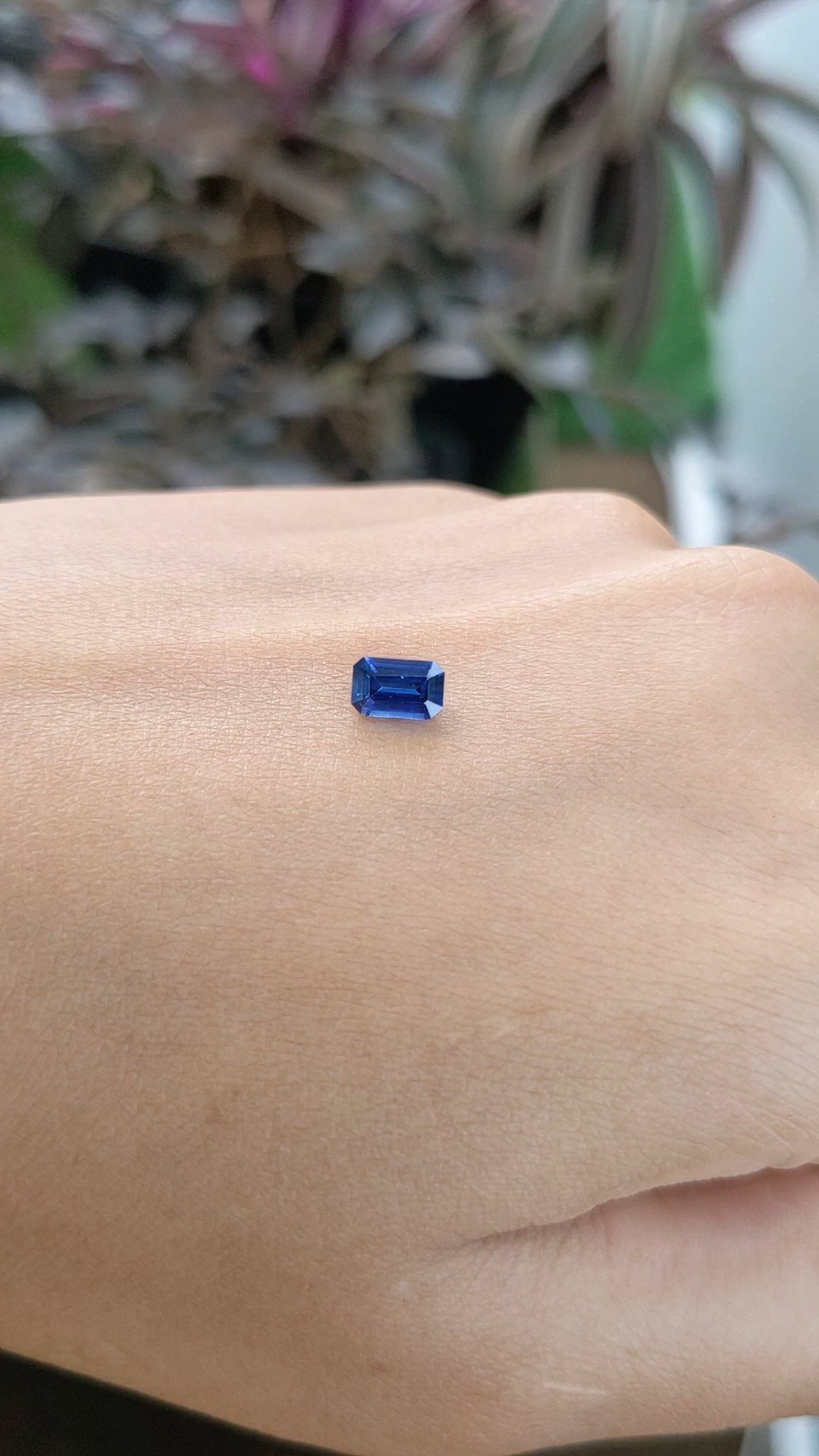 0.62 Ct. Blue Sapphire from Ceylon (Sri Lanka) Size Video