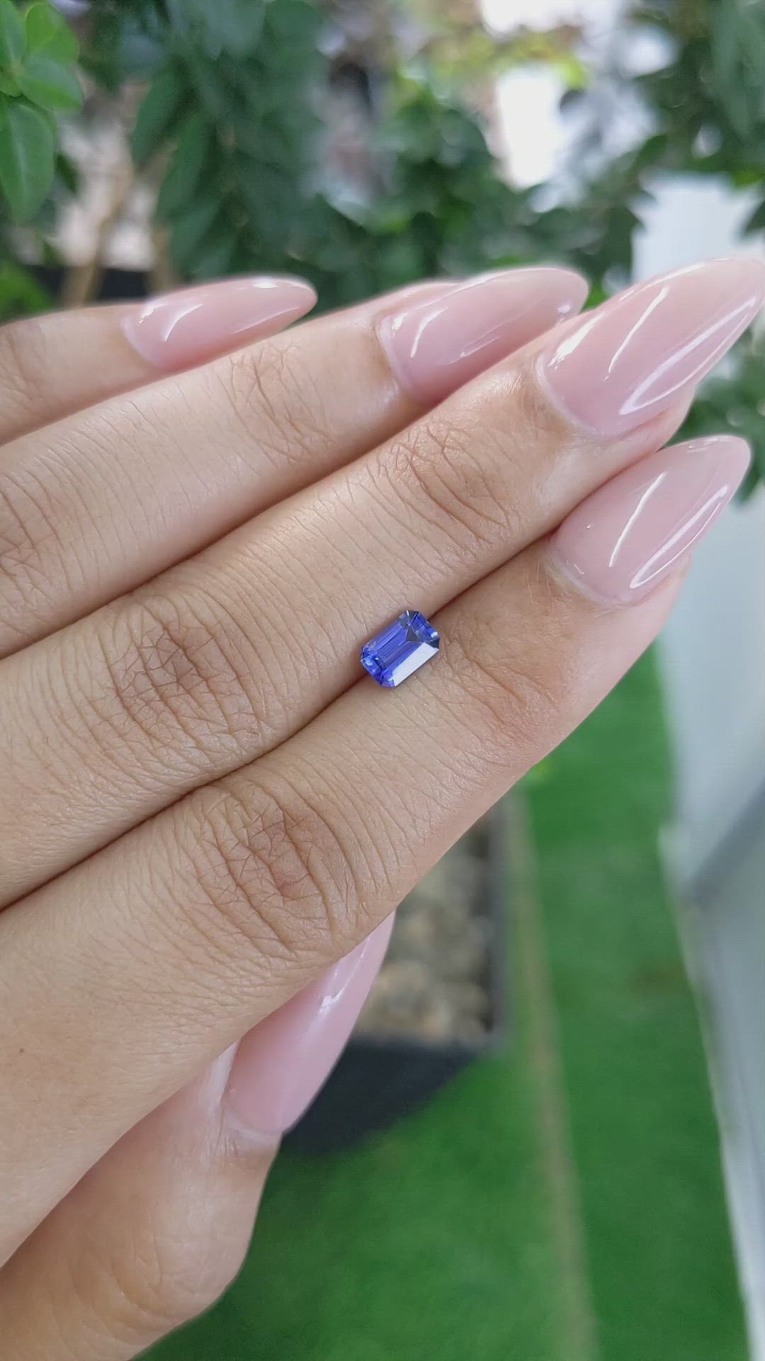 0.68 Ct. Blue Sapphire from Ceylon (Sri Lanka) Size Video