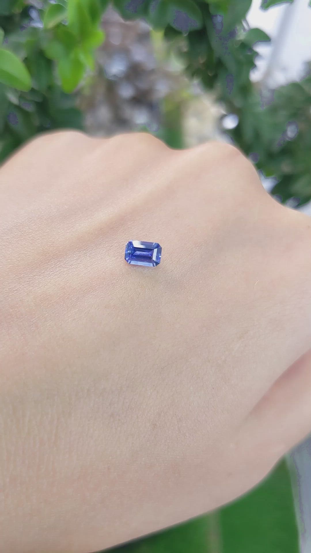 0.68 Ct. Blue Sapphire from Ceylon (Sri Lanka) Size Video