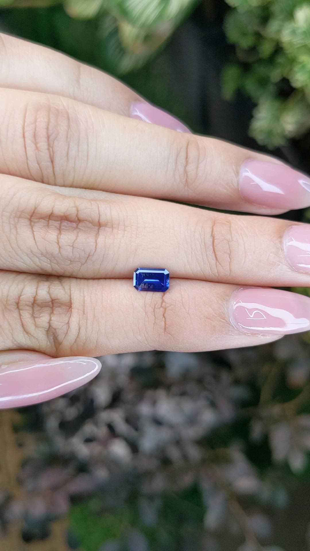 0.55 Ct. Blue Sapphire from Ceylon (Sri Lanka) Size Video