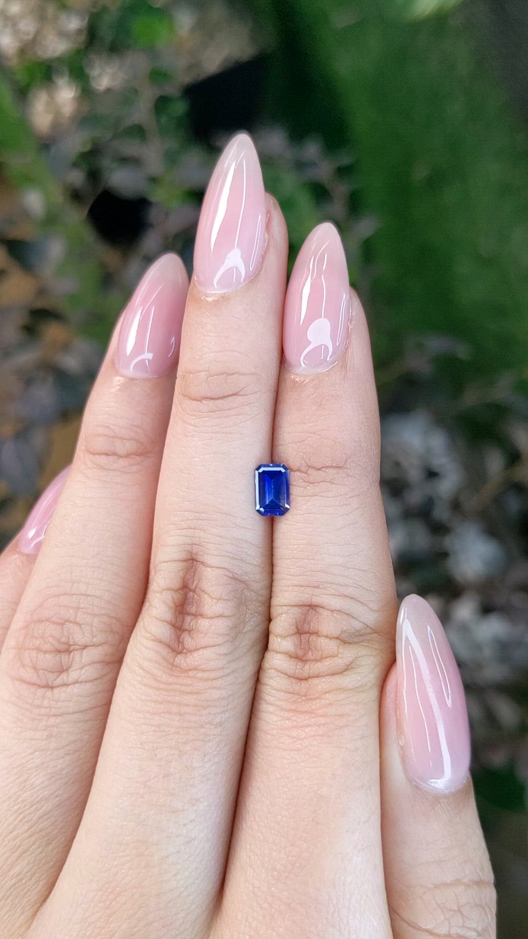 0.55 Ct. Blue Sapphire from Ceylon (Sri Lanka) Size Video