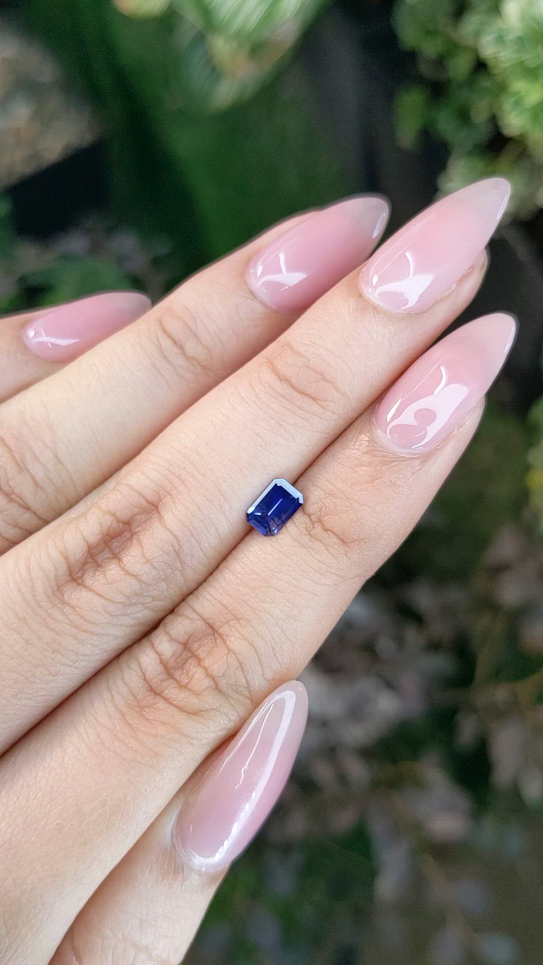0.55 Ct. Blue Sapphire from Ceylon (Sri Lanka) Size Video