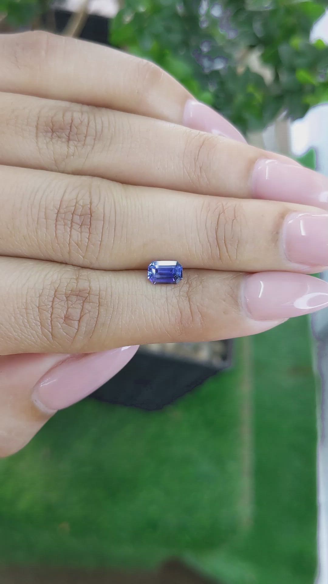 0.84 Ct. Blue Sapphire from Ceylon (Sri Lanka) Size Video