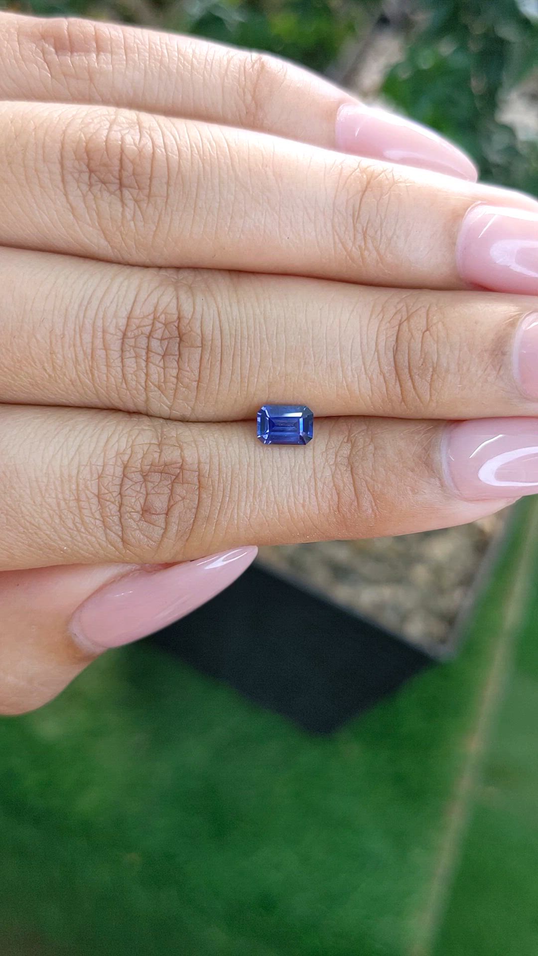 0.66 Ct. Blue Sapphire from Ceylon (Sri Lanka) Size Video