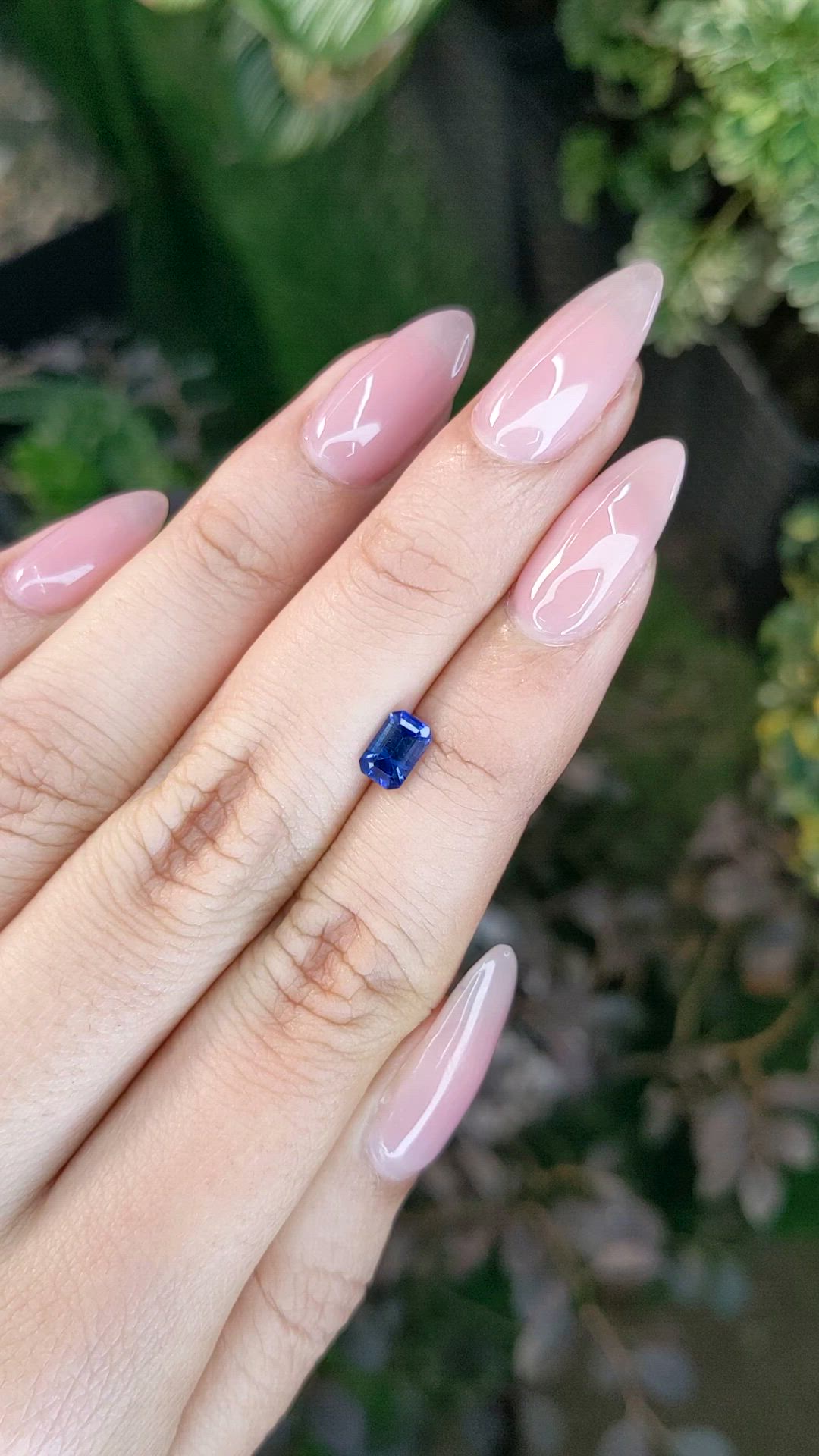 0.78 Ct. Blue Sapphire from Ceylon (Sri Lanka) Size Video