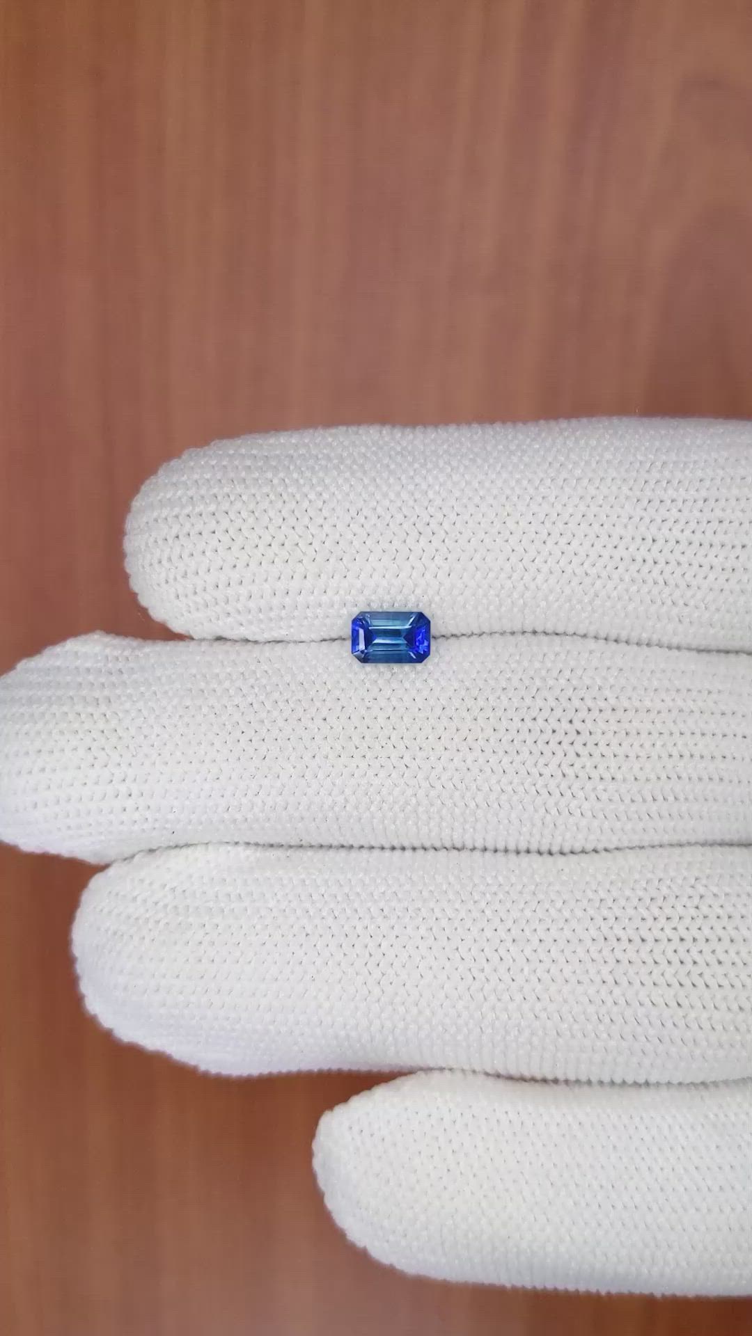 0.78 Ct. Blue Sapphire from Ceylon (Sri Lanka) Size Video