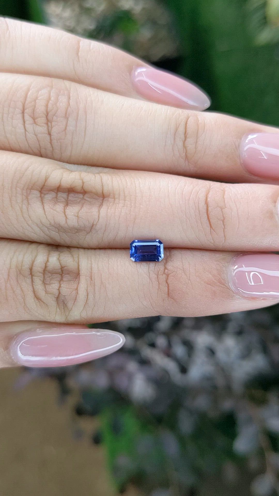 0.64 Ct. Blue Sapphire from Ceylon (Sri Lanka) Size Video