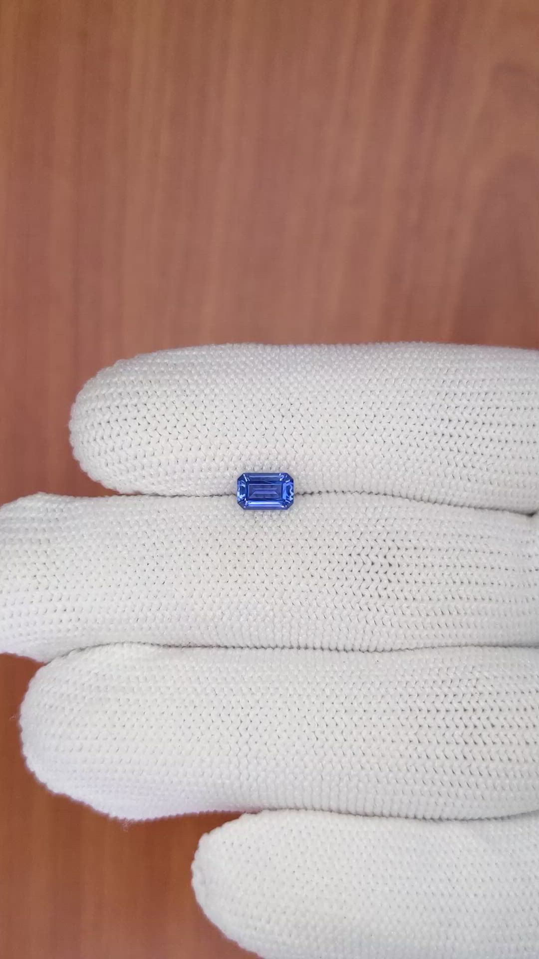 0.64 Ct. Blue Sapphire from Ceylon (Sri Lanka) Size Video