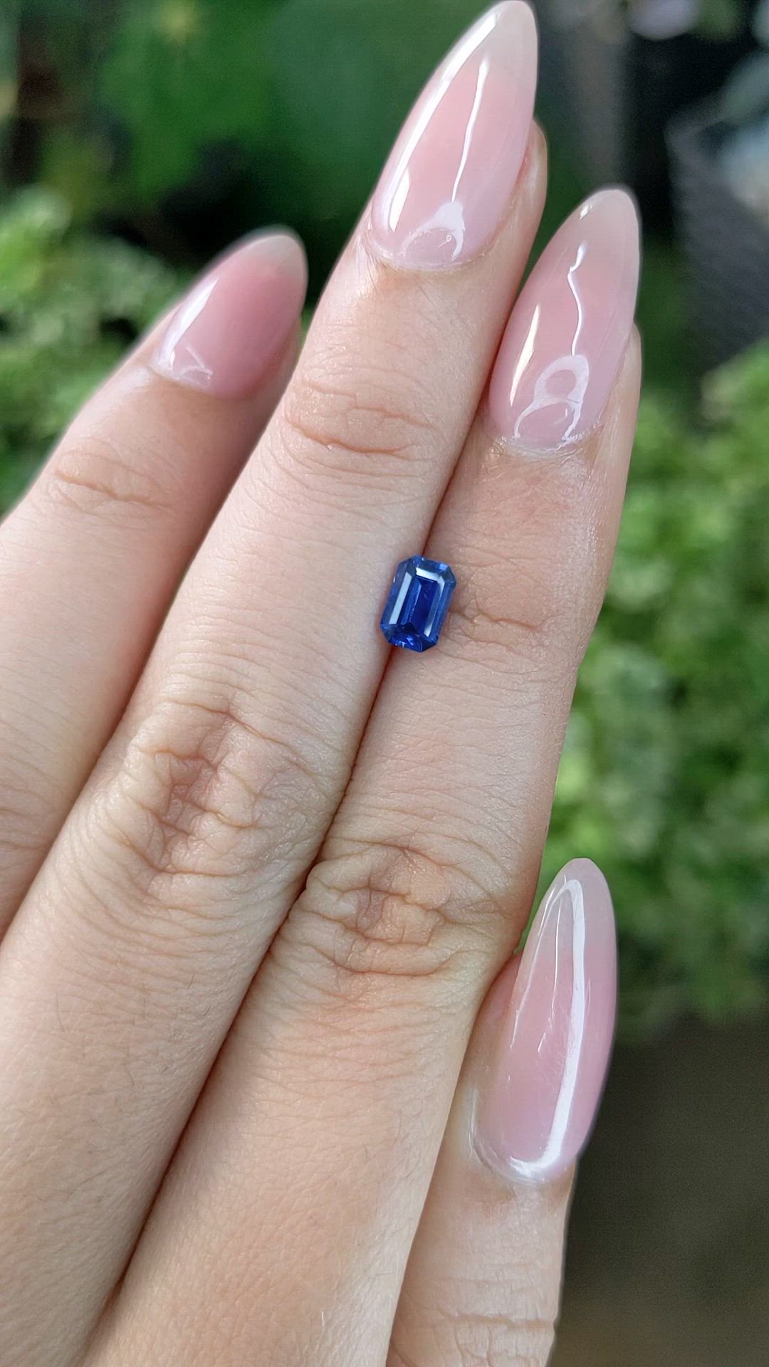0.69 Ct. Blue Sapphire from Ceylon (Sri Lanka) Size Video