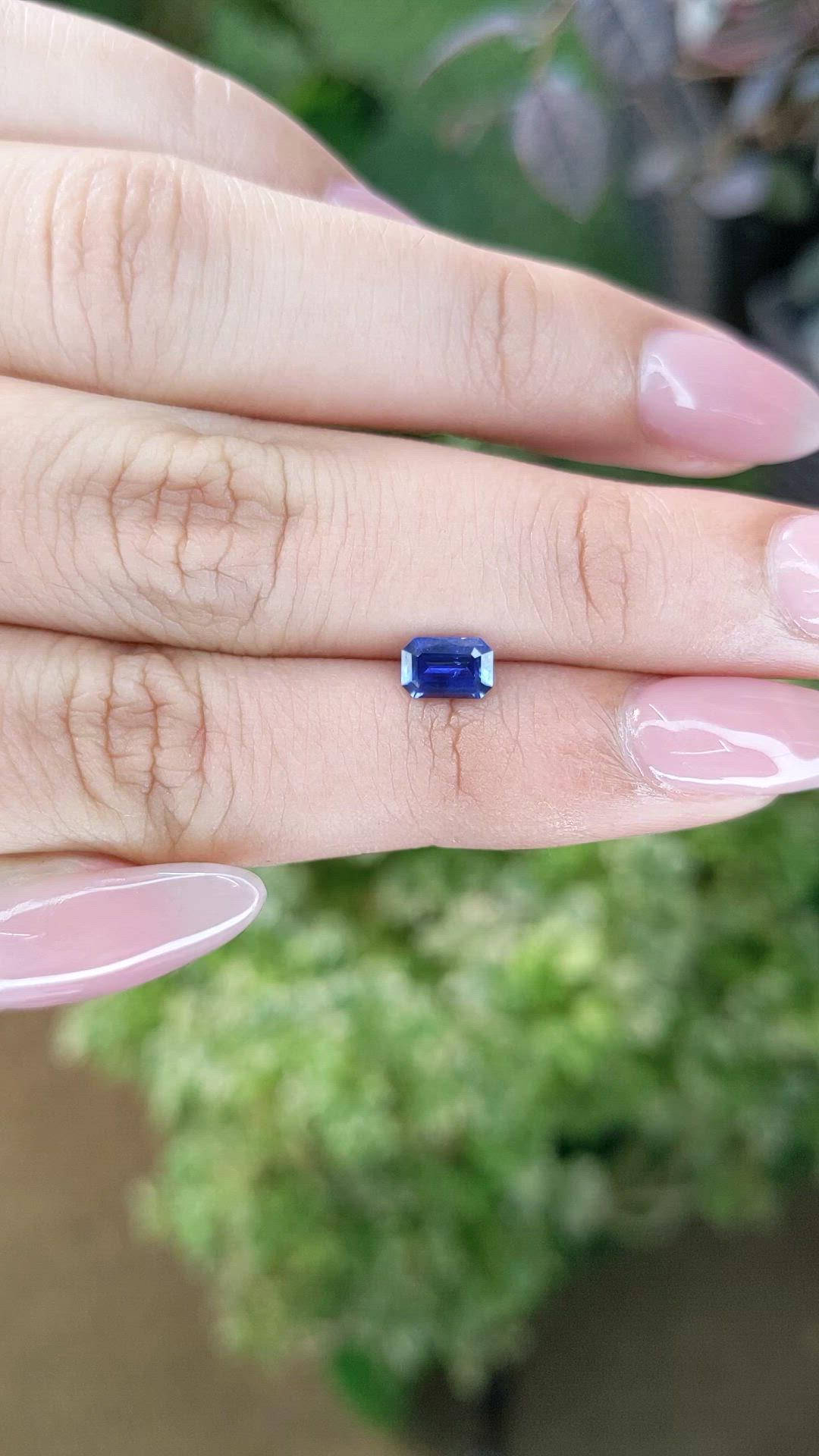 0.69 Ct. Blue Sapphire from Ceylon (Sri Lanka) Size Video