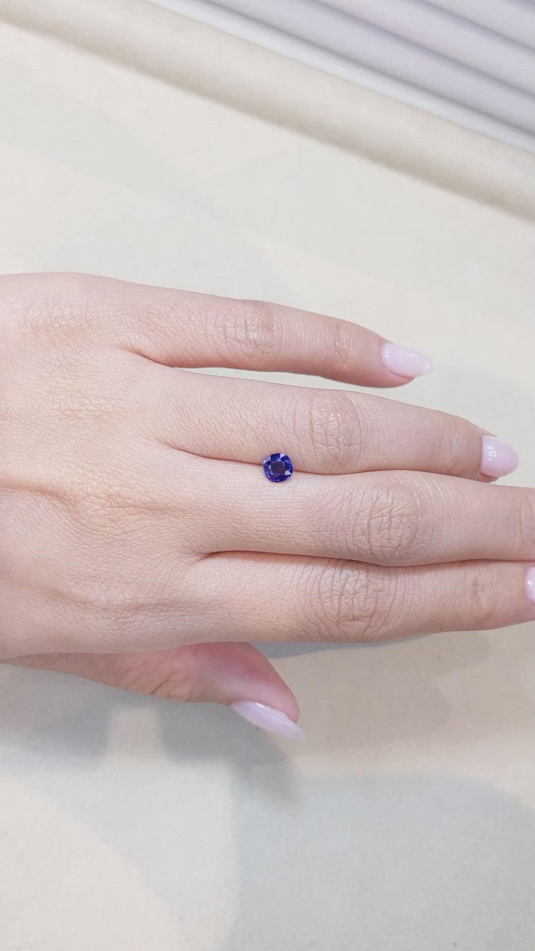 0.54 Ct. Blue Sapphire from Ceylon (Sri Lanka) Size Video