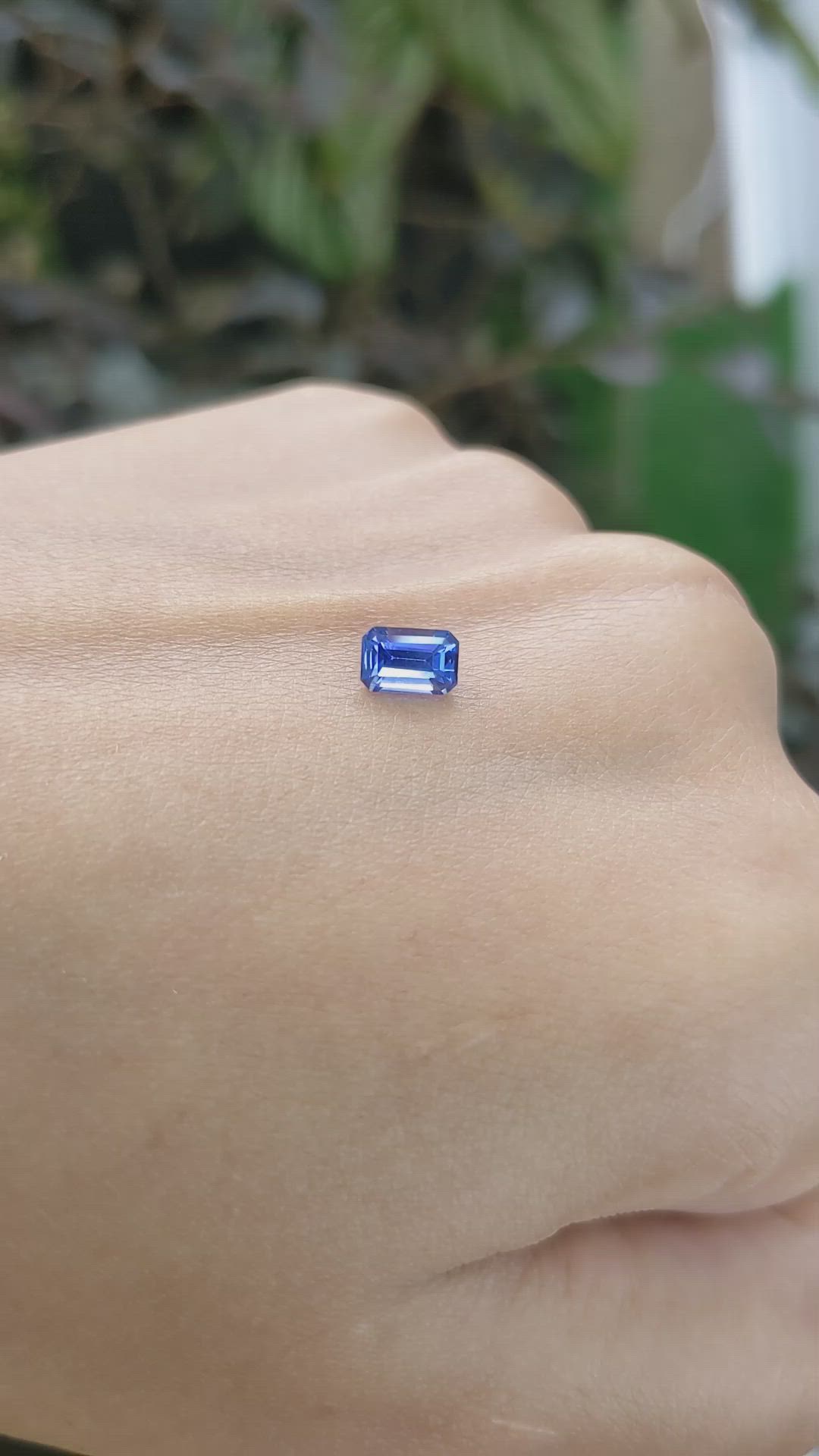 0.73 Ct. Blue Sapphire from Ceylon (Sri Lanka) Size Video