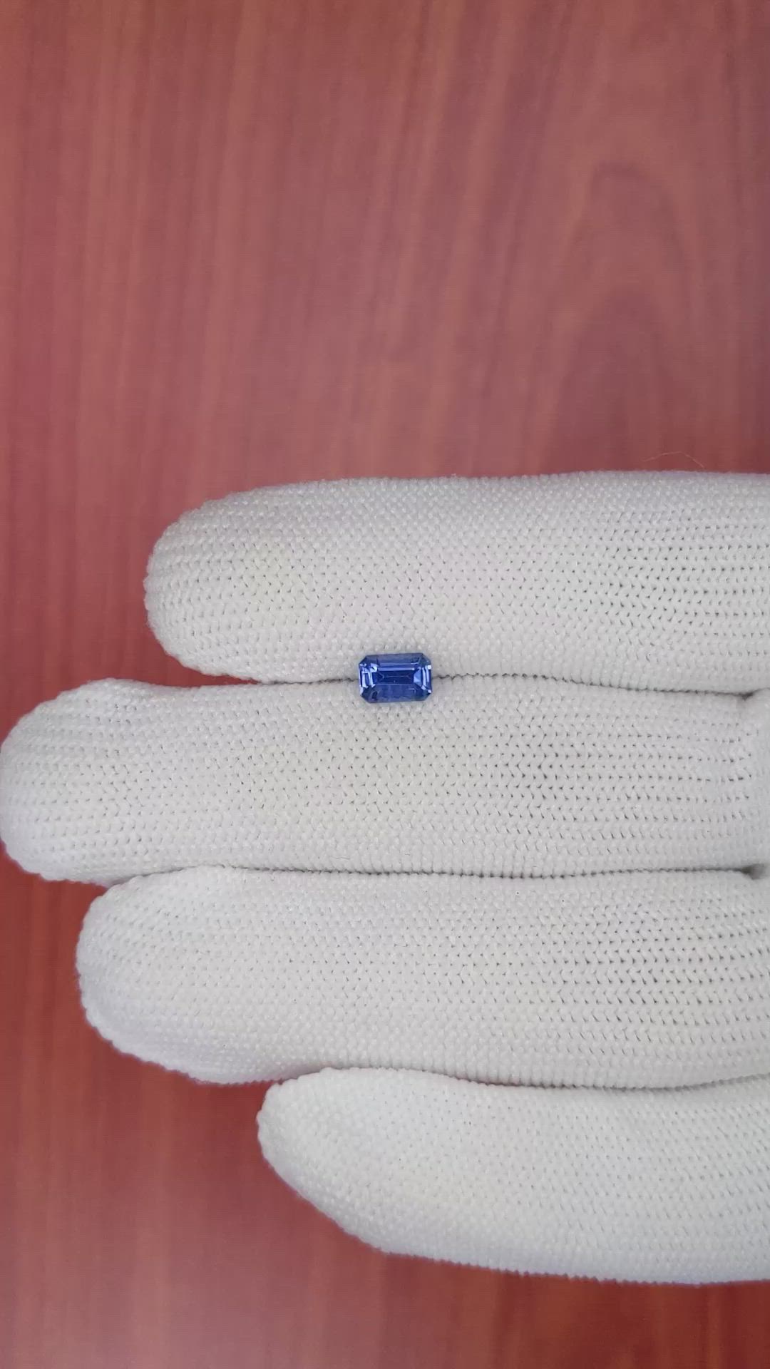 0.73 Ct. Blue Sapphire from Ceylon (Sri Lanka) Size Video