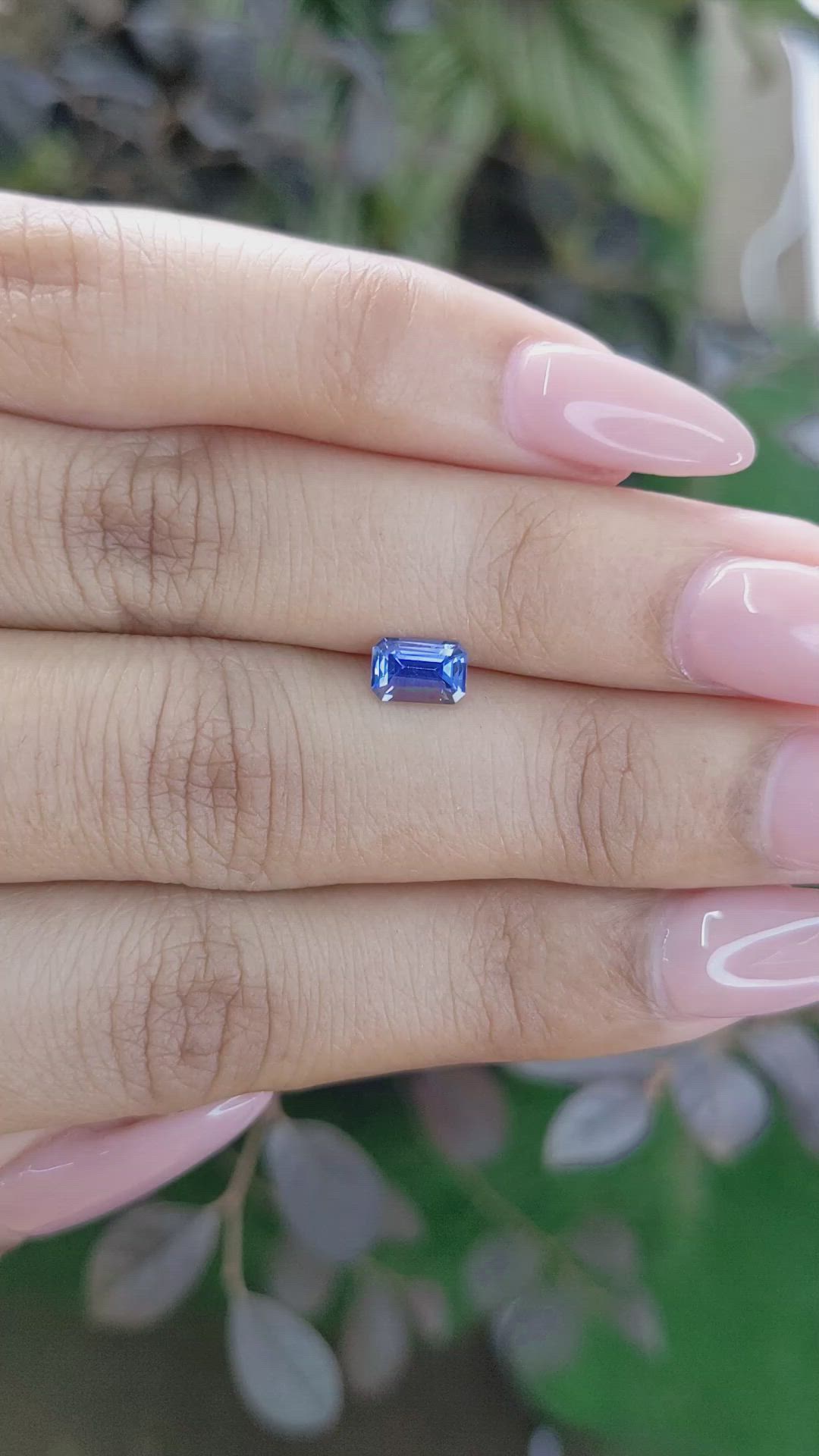0.73 Ct. Blue Sapphire from Ceylon (Sri Lanka) Size Video