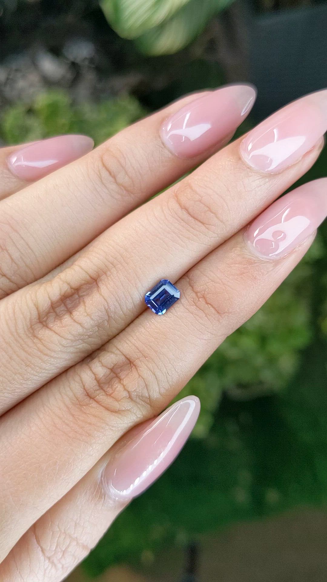 0.69 Ct. Blue Sapphire from Ceylon (Sri Lanka) Size Video