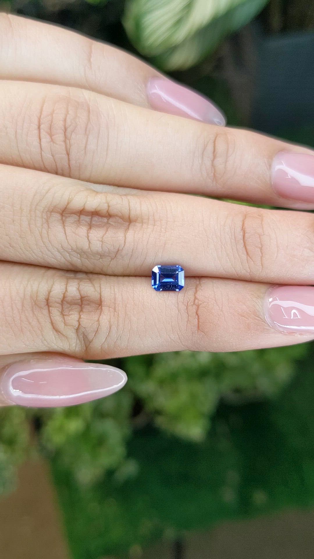 0.69 Ct. Blue Sapphire from Ceylon (Sri Lanka) Size Video