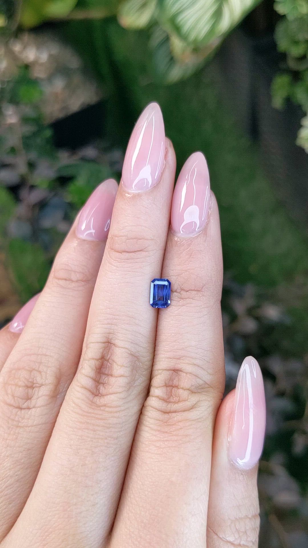0.63 Ct. Blue Sapphire from Ceylon (Sri Lanka) Size Video