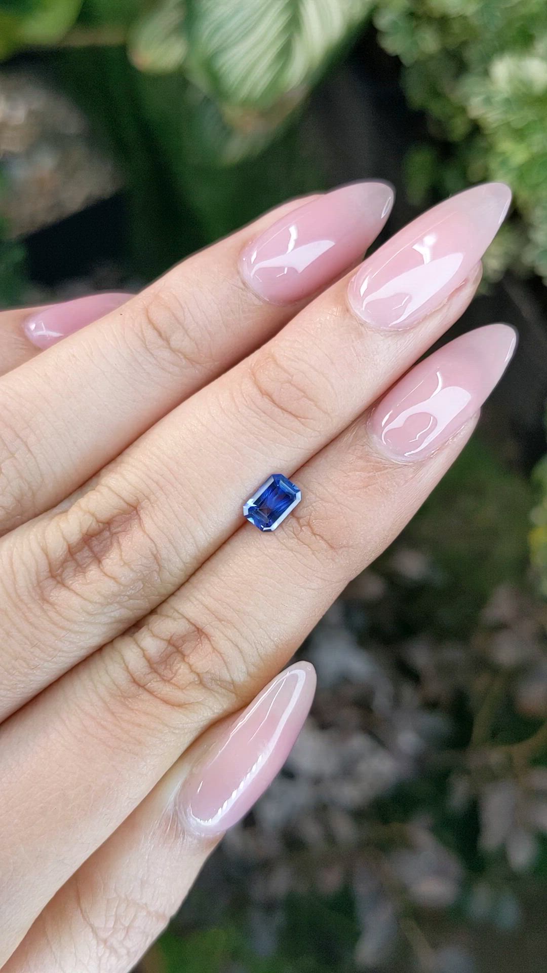 0.63 Ct. Blue Sapphire from Ceylon (Sri Lanka) Size Video