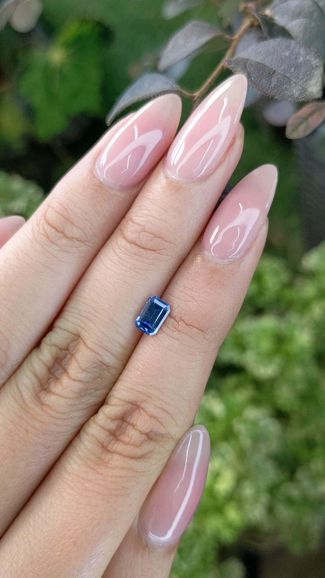 0.76 Ct. Blue Sapphire from Ceylon (Sri Lanka) Size Video