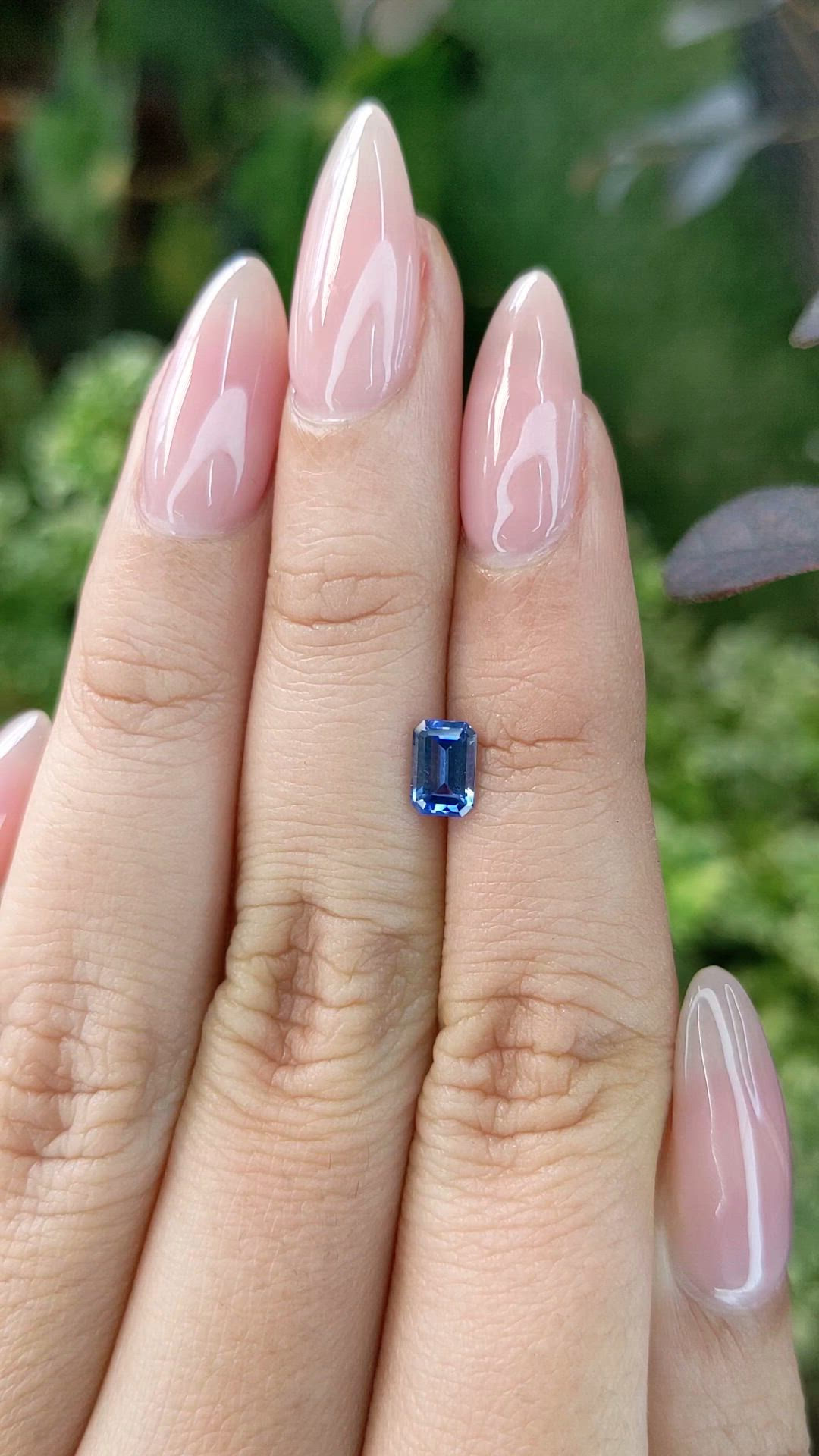 0.76 Ct. Blue Sapphire from Ceylon (Sri Lanka) Size Video