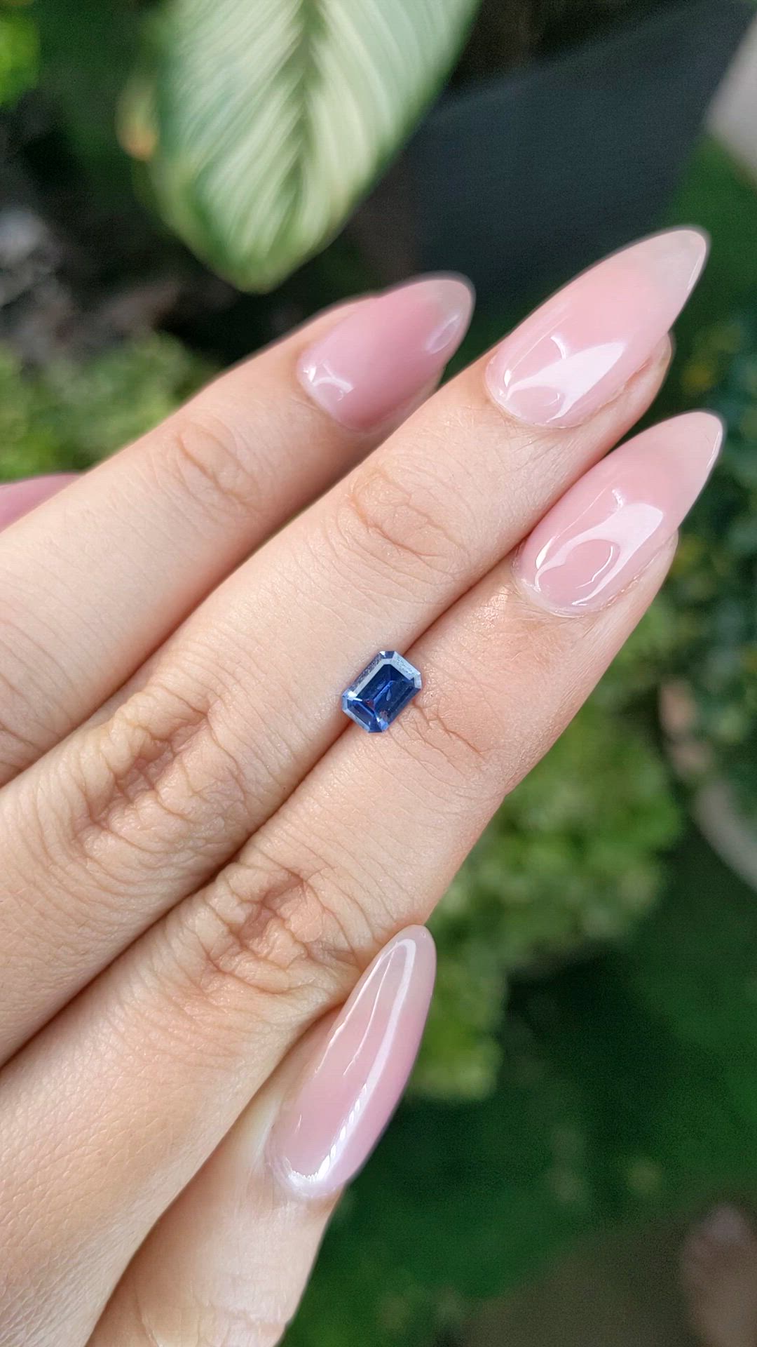 0.52 Ct. Blue Sapphire from Ceylon (Sri Lanka) Size Video