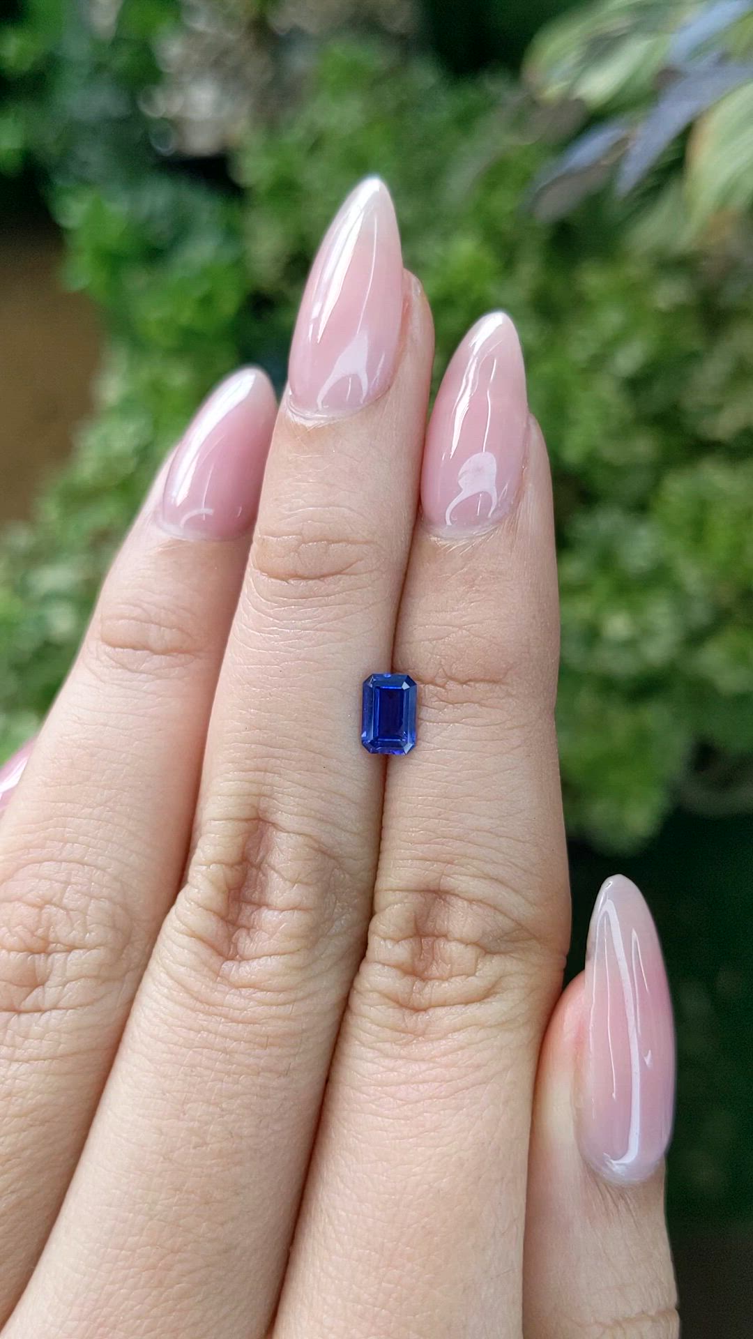 0.67 Ct. Blue Sapphire from Ceylon (Sri Lanka) Size Video
