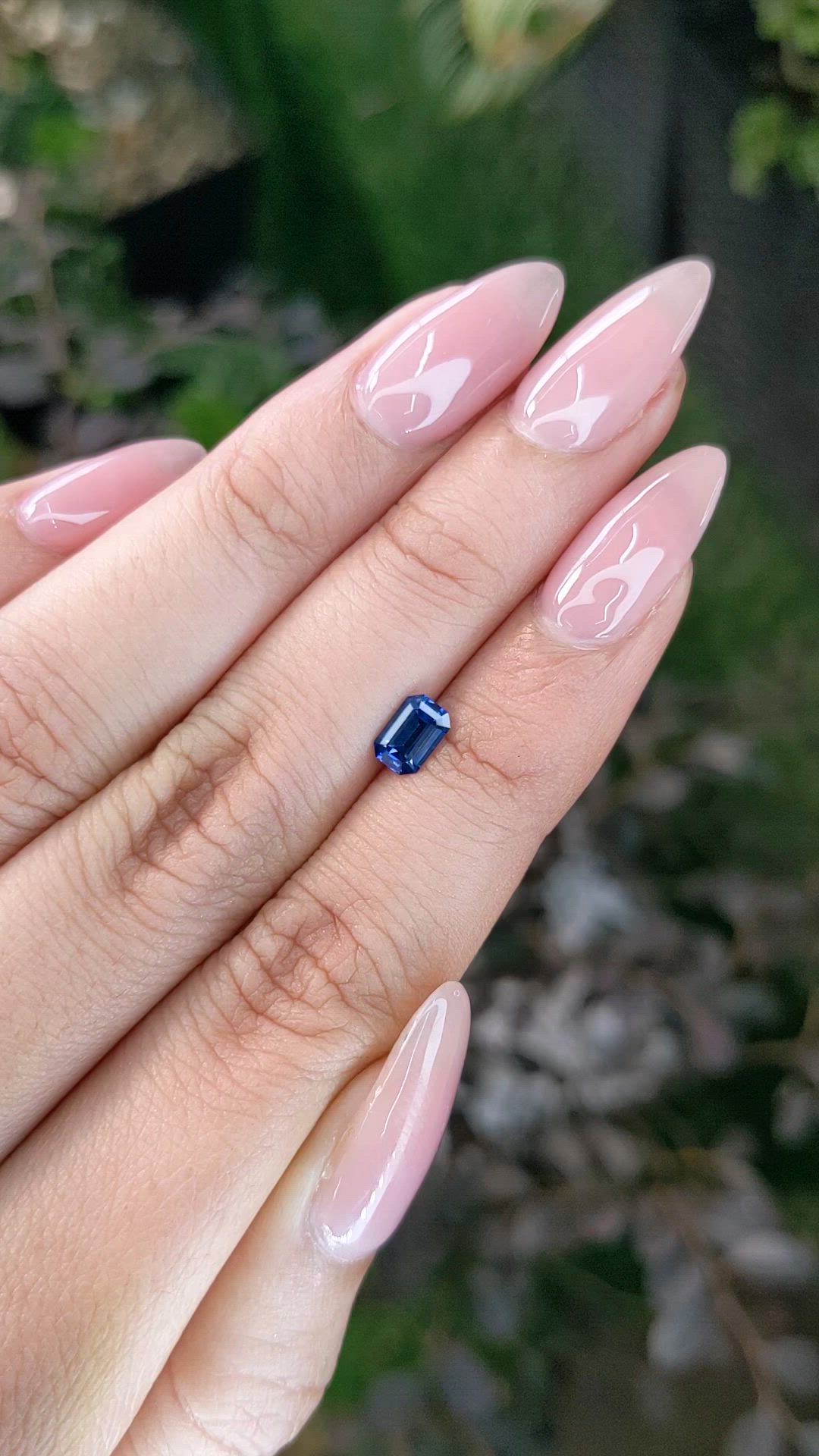 0.64 Ct. Blue Sapphire from Ceylon (Sri Lanka) Size Video
