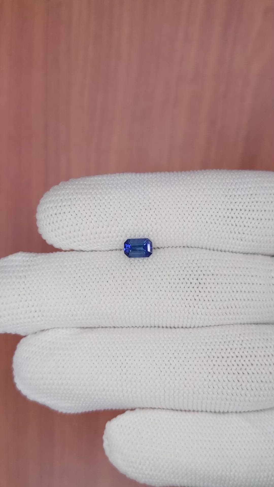 0.64 Ct. Blue Sapphire from Ceylon (Sri Lanka) Size Video