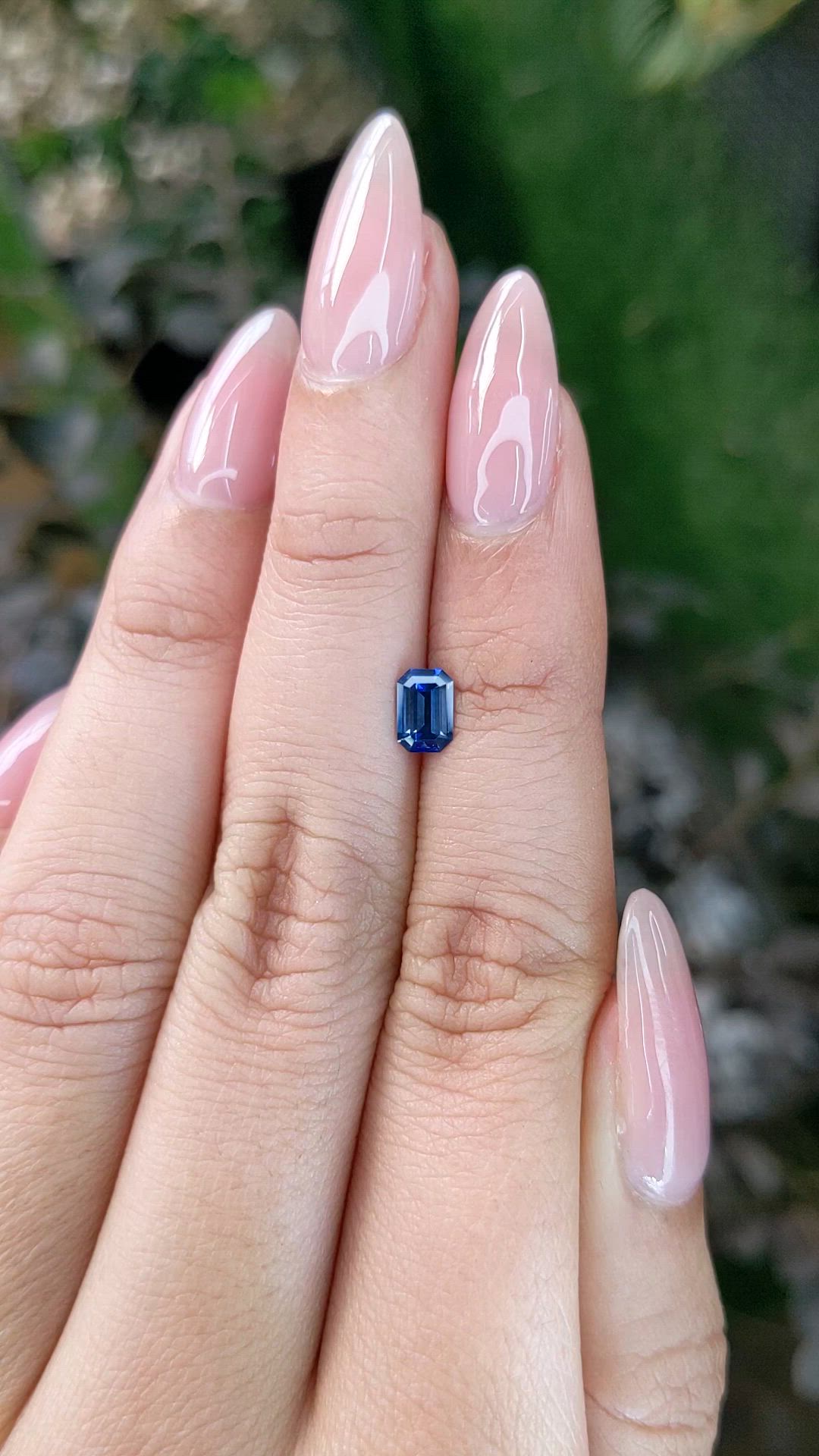 0.64 Ct. Blue Sapphire from Ceylon (Sri Lanka) Size Video