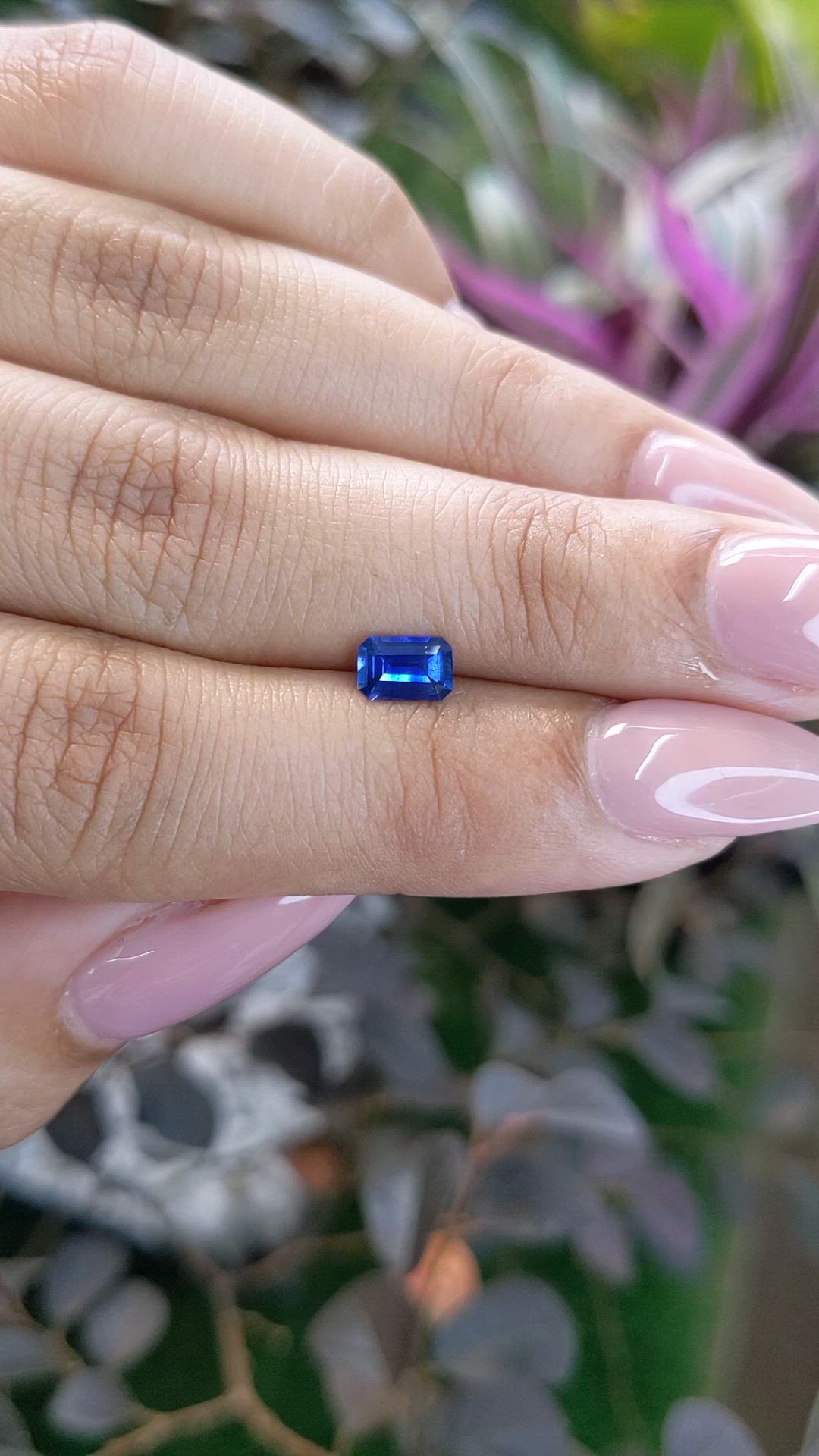 0.55 Ct. Blue Sapphire from Ceylon (Sri Lanka) Size Video