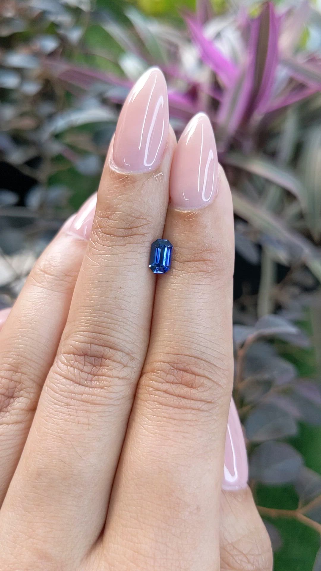 0.69 Ct. Blue Sapphire from Ceylon (Sri Lanka) Size Video