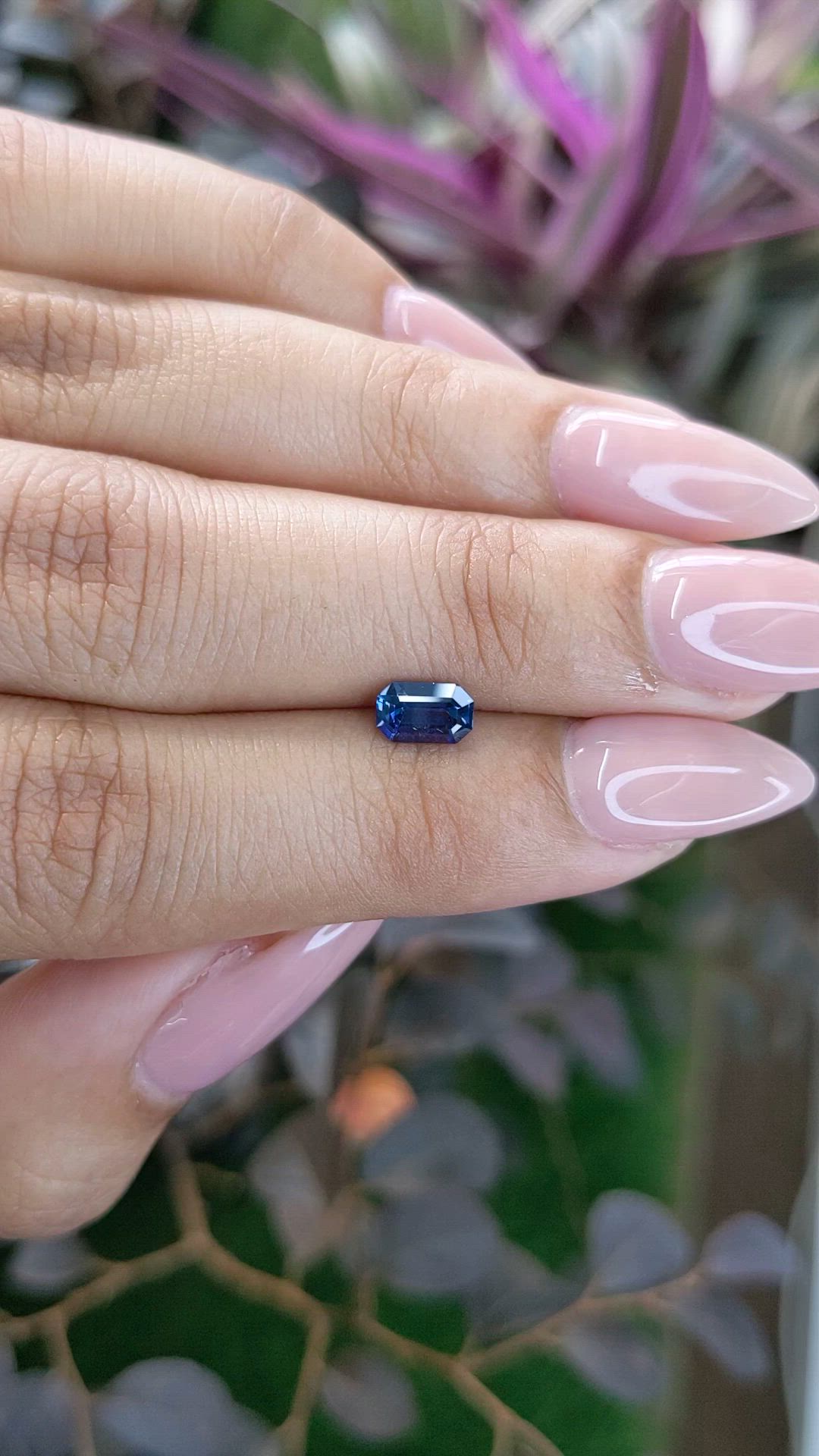 0.69 Ct. Blue Sapphire from Ceylon (Sri Lanka) Size Video
