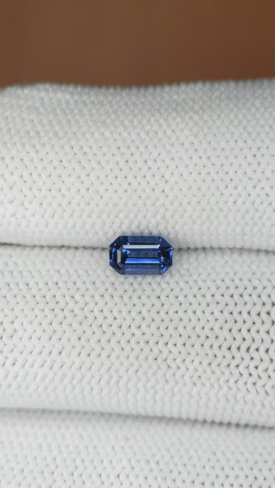 0.69 Ct. Blue Sapphire from Ceylon (Sri Lanka) Size Video
