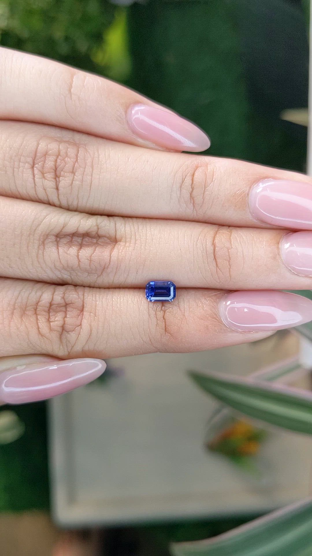 0.64 Ct. Blue Sapphire from Ceylon (Sri Lanka) Size Video