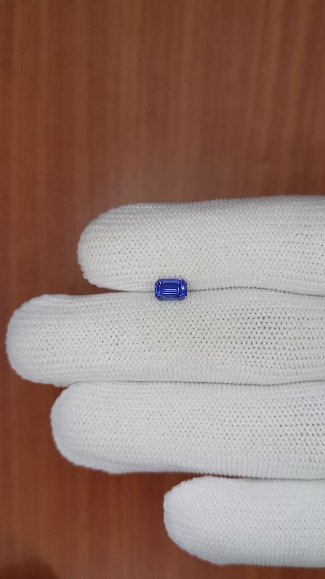 0.64 Ct. Blue Sapphire from Ceylon (Sri Lanka) Size Video