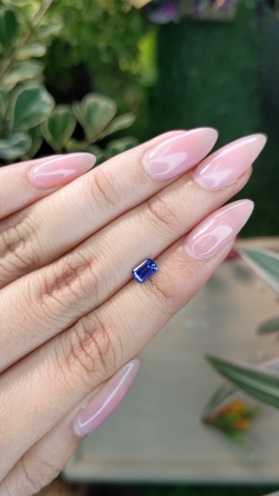 0.64 Ct. Blue Sapphire from Ceylon (Sri Lanka) Size Video