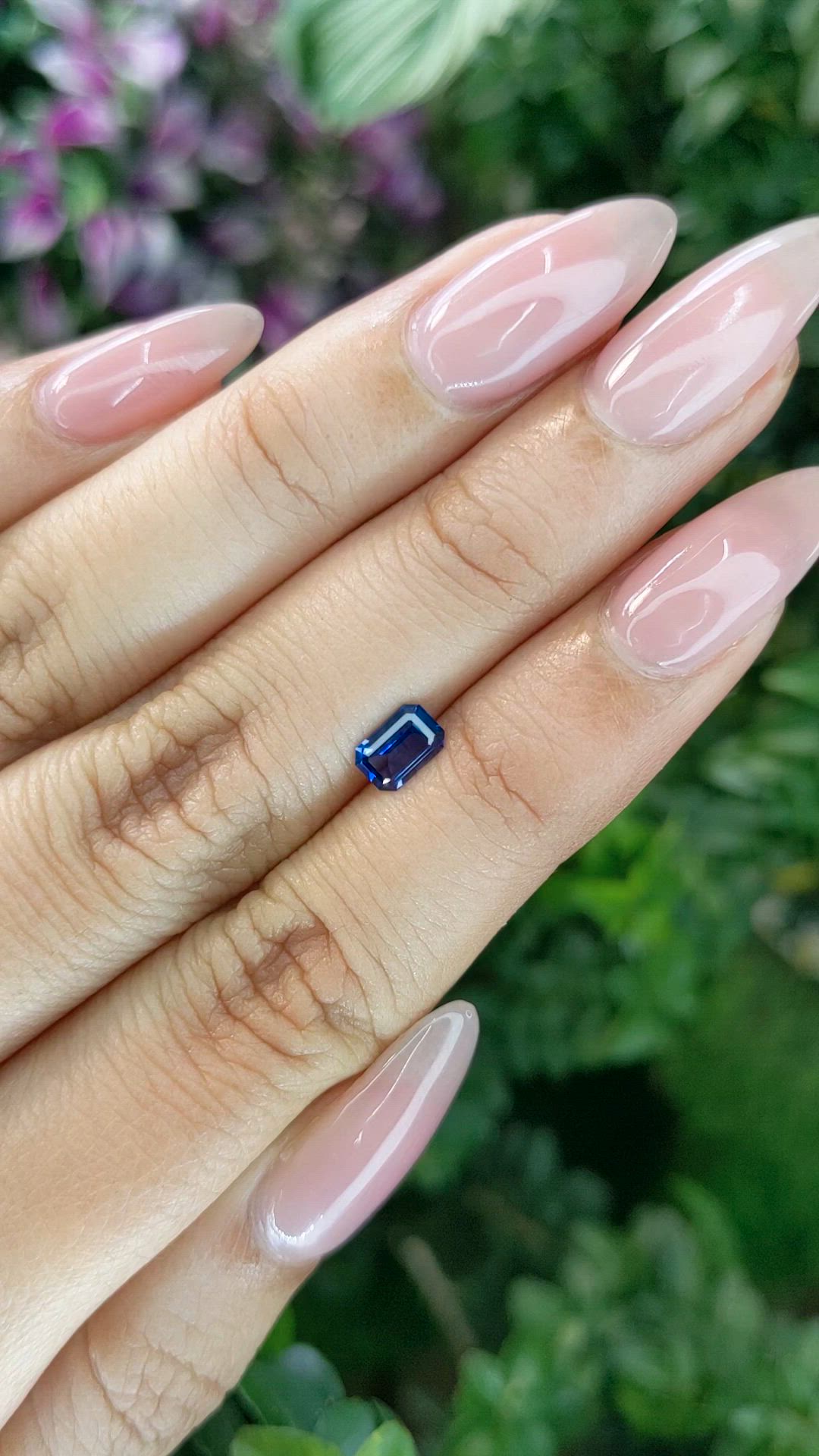 0.55 Ct. Blue Sapphire from Ceylon (Sri Lanka) Size Video