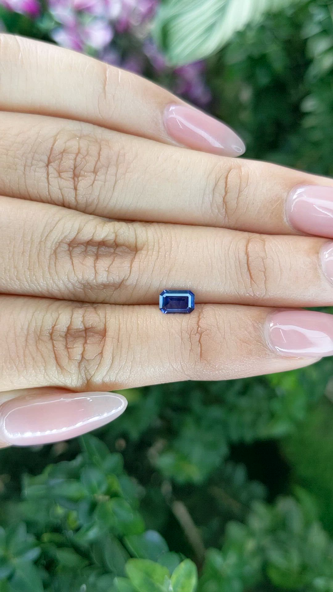 0.55 Ct. Blue Sapphire from Ceylon (Sri Lanka) Size Video