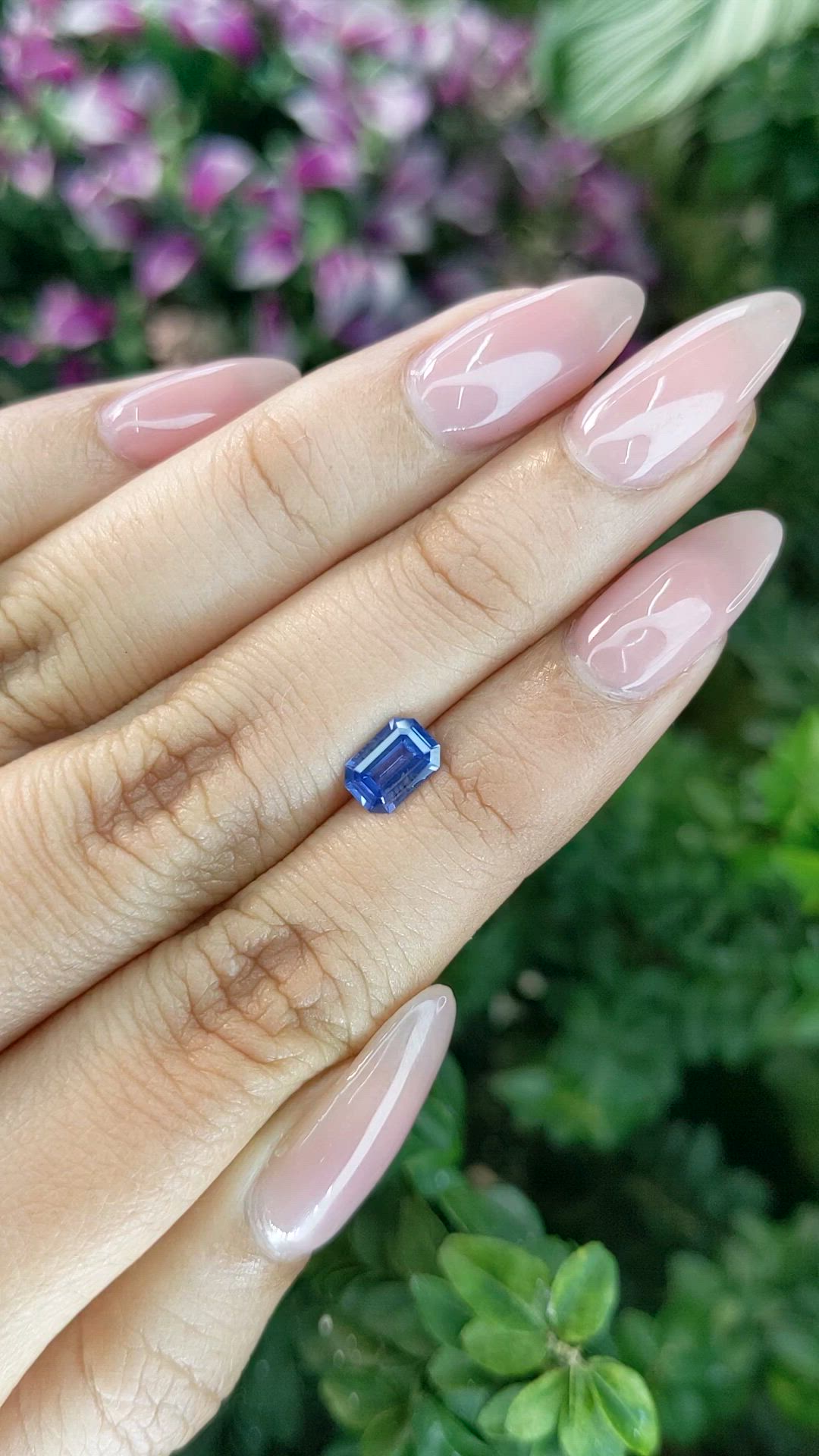 0.88 Ct. Blue Sapphire from Ceylon (Sri Lanka) Size Video