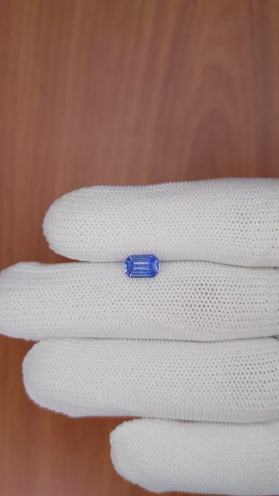 0.88 Ct. Blue Sapphire from Ceylon (Sri Lanka) Size Video