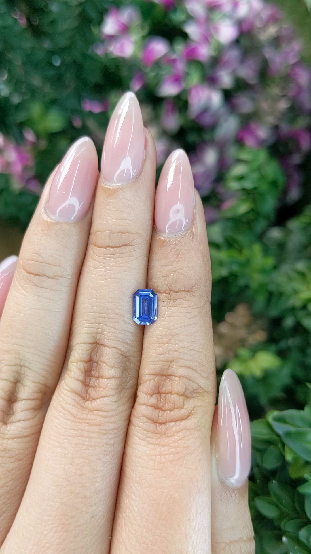 0.88 Ct. Blue Sapphire from Ceylon (Sri Lanka) Size Video