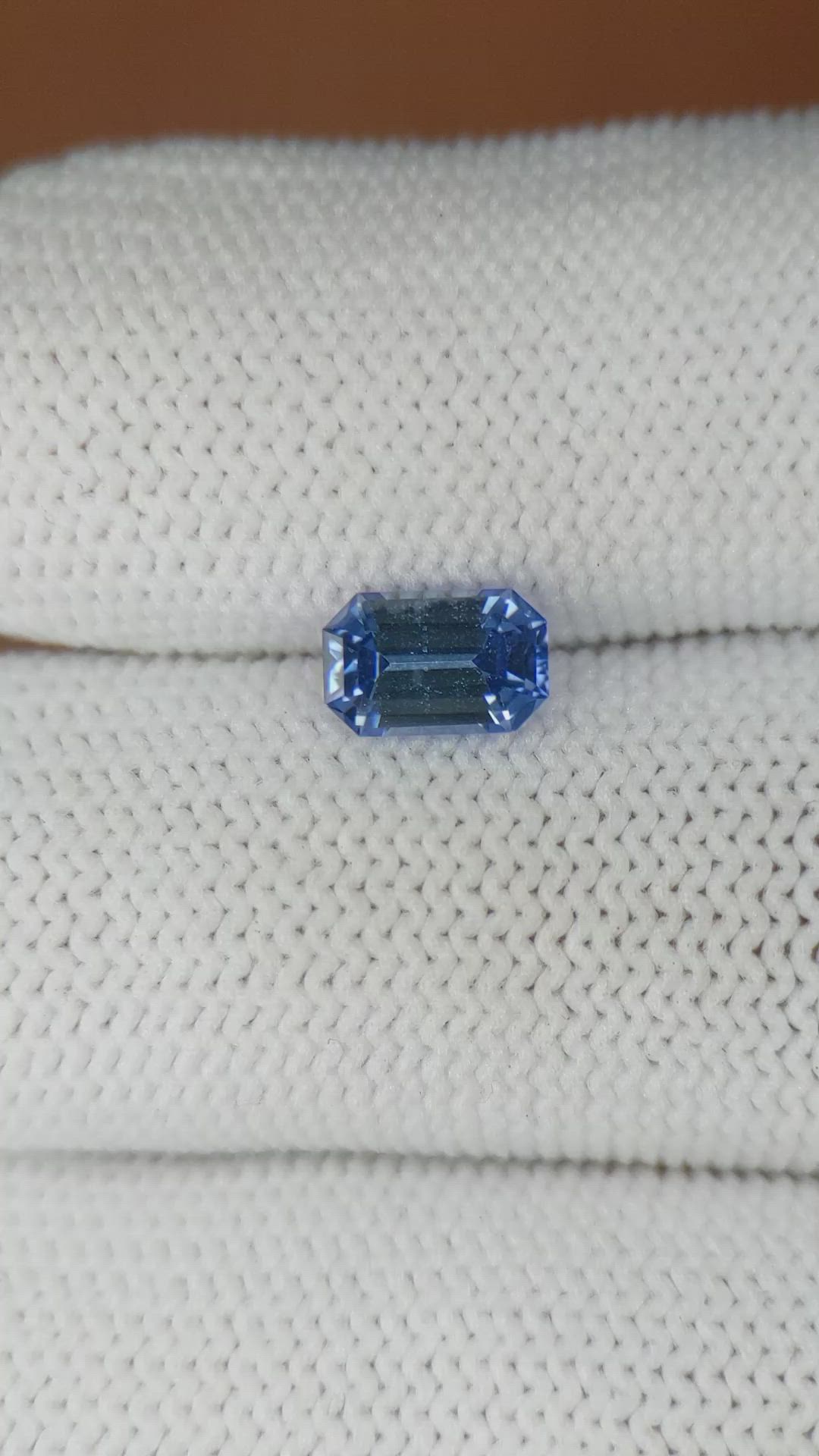 1.10 Ct. Blue Sapphire from Ceylon (Sri Lanka) Size Video