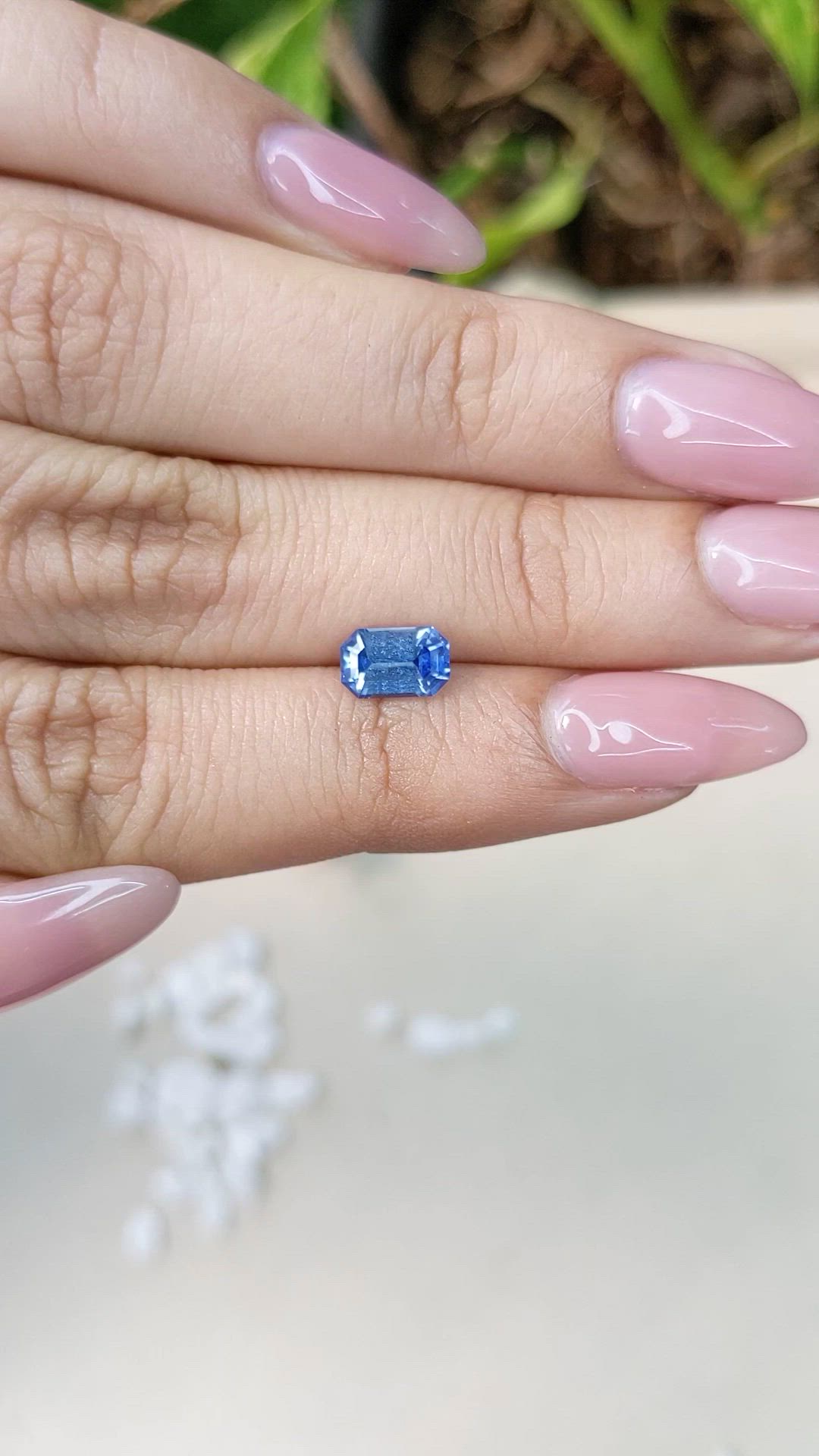 1.10 Ct. Blue Sapphire from Ceylon (Sri Lanka) Size Video